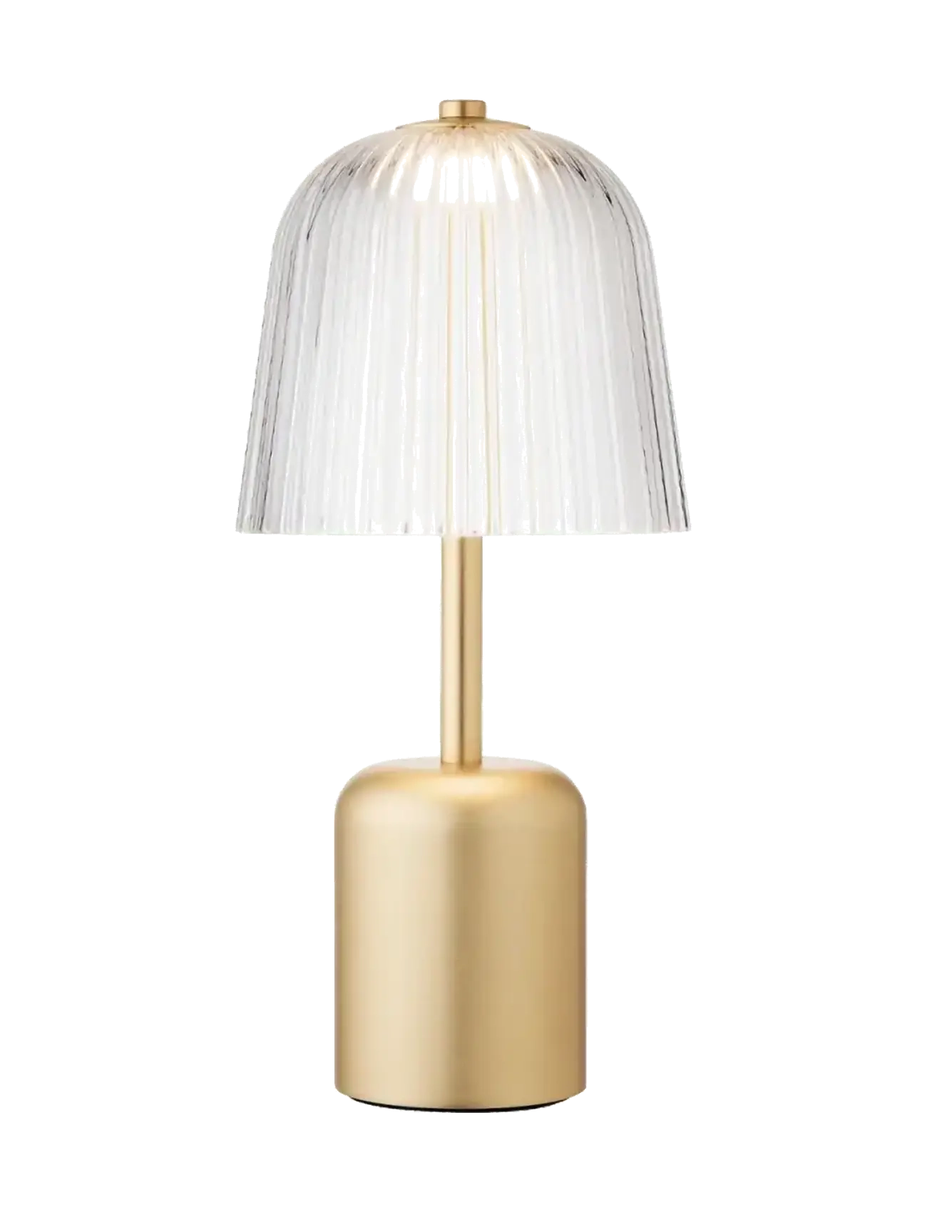 Nuura Asteea Table Portable - Beleuchtungszubehör - SATIN BRASS/RIPPLE GLASS / gold