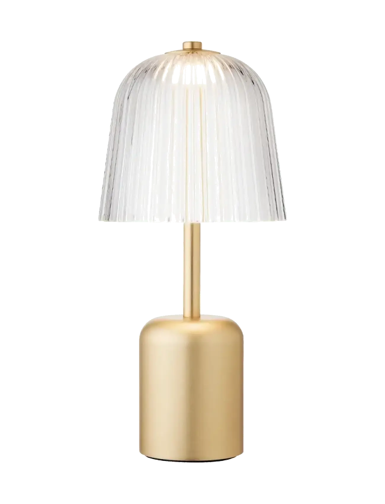 Asteea Table Portable - SATIN BRASS/RIPPLE GLASS