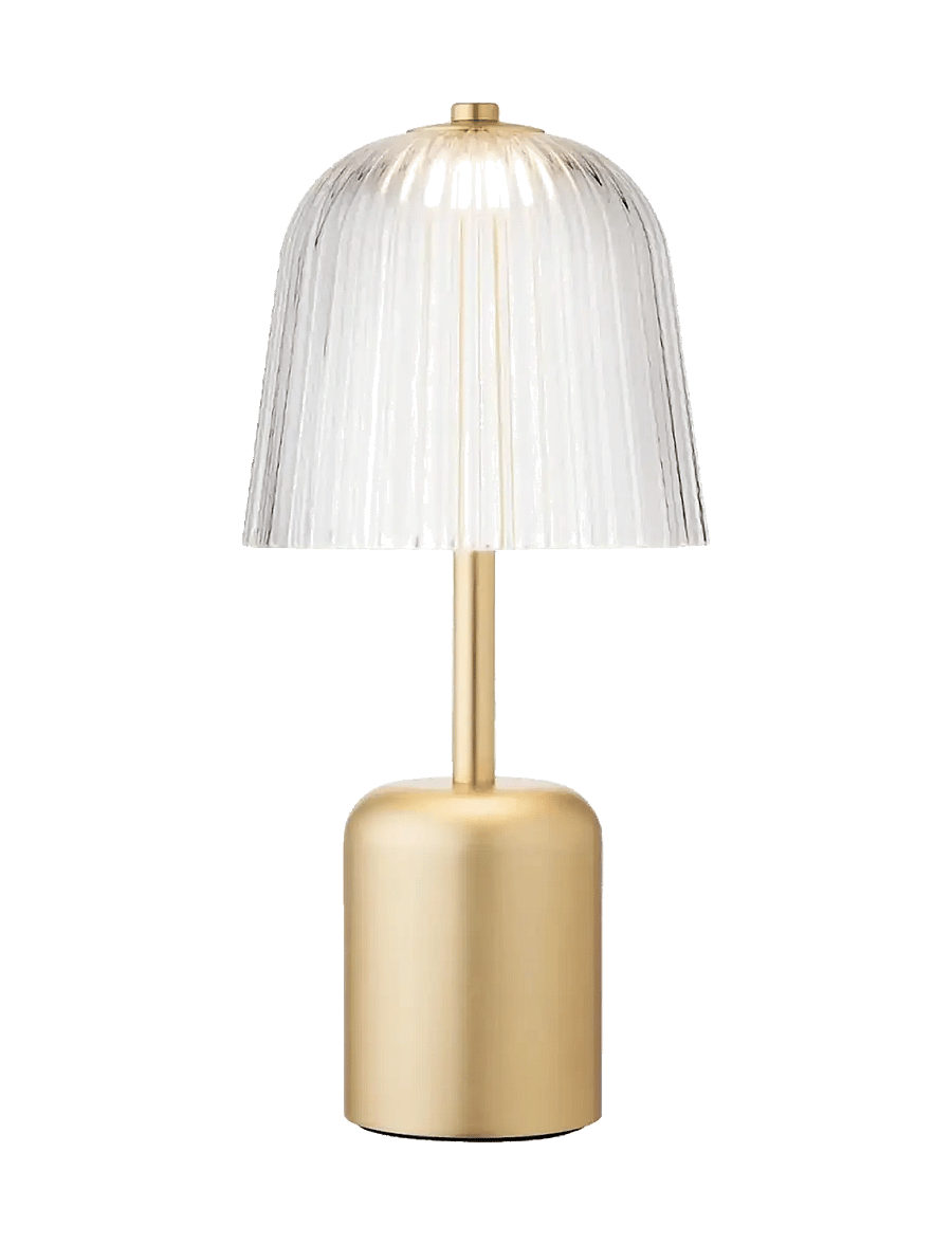 Nuura - Asteea Table Portable - kaasaskantavad lambid - satin brass/ripple glass - 1