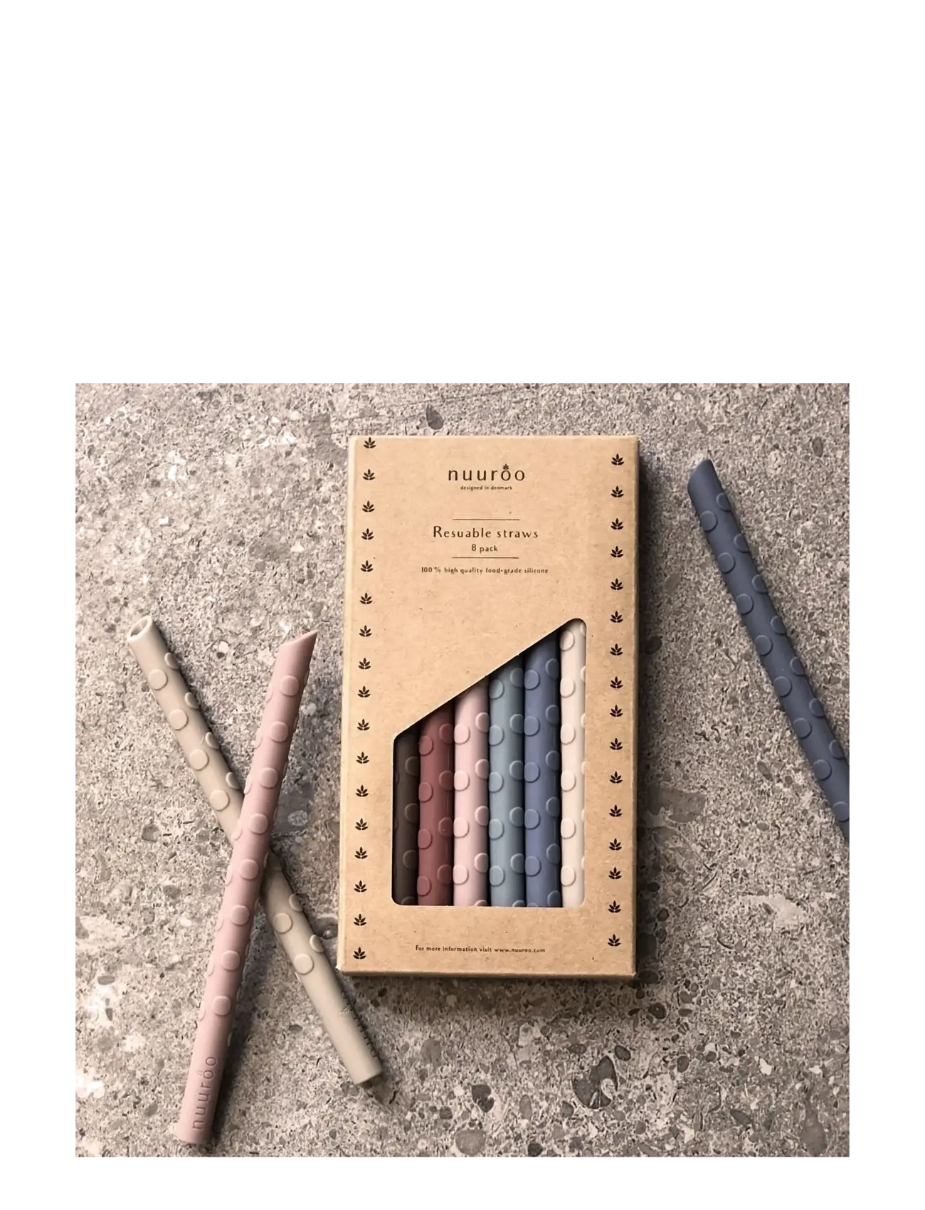Nuuroo - Ada silicone straw 8-pack - akcesoria - color mix - 1