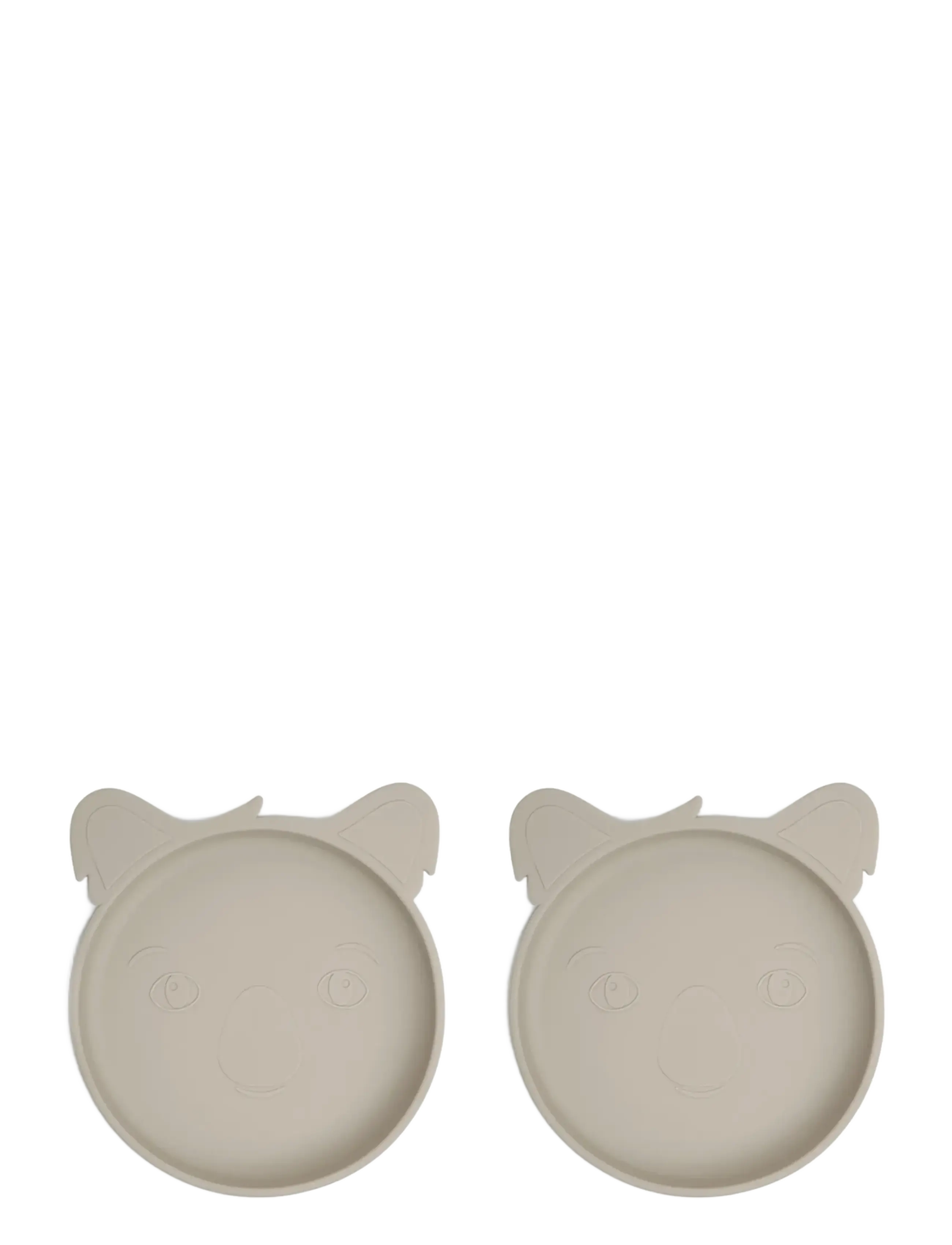 Nuuroo Akila Silicone Plate 2-Pack Koala, One Size, Plates & Bowls, Beige - Plates, Kinder