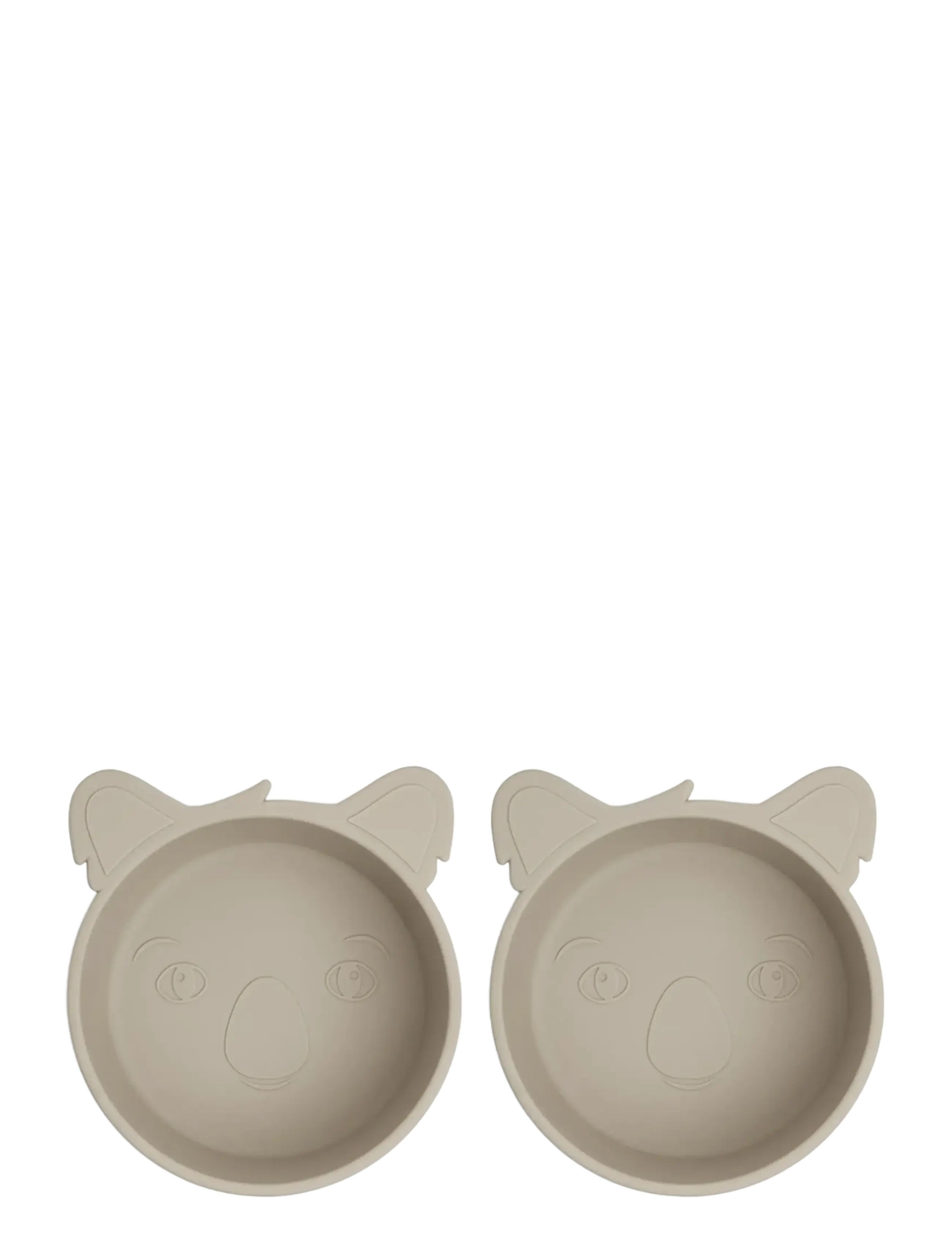 Nuuroo Alex Silicone Deep Plate 2-Pack Koala, One Size, Plates & Bowls, Beige - Plates, Kinder