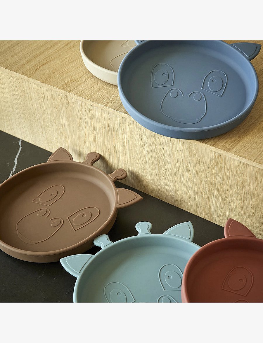 Nuuroo - Lykke silicone dinner set 4-pack Giraf - essgeschirr - bering sea - 2