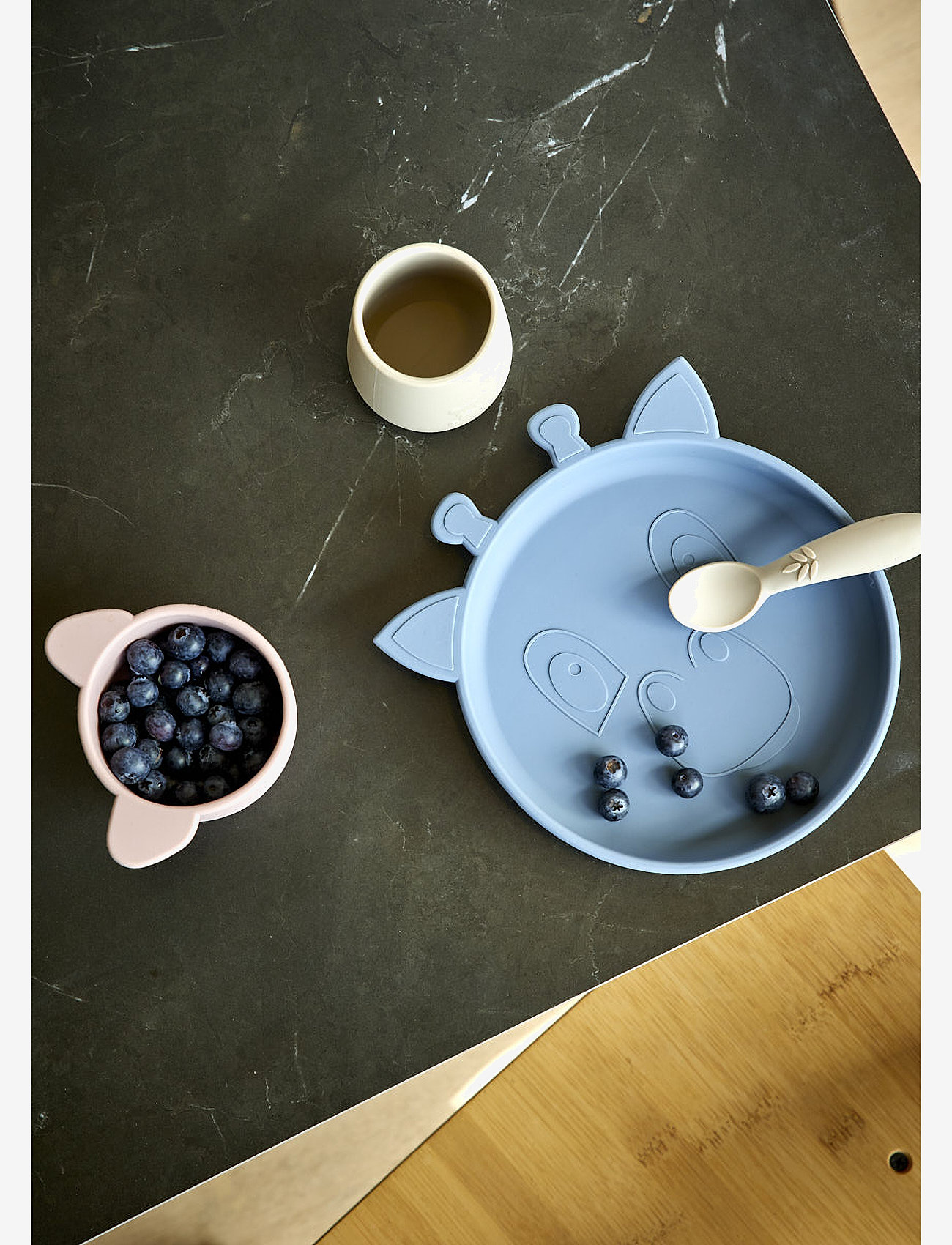 Nuuroo - Lykke silicone dinner set 4-pack Giraf - madalaimad hinnad - bering sea - 3