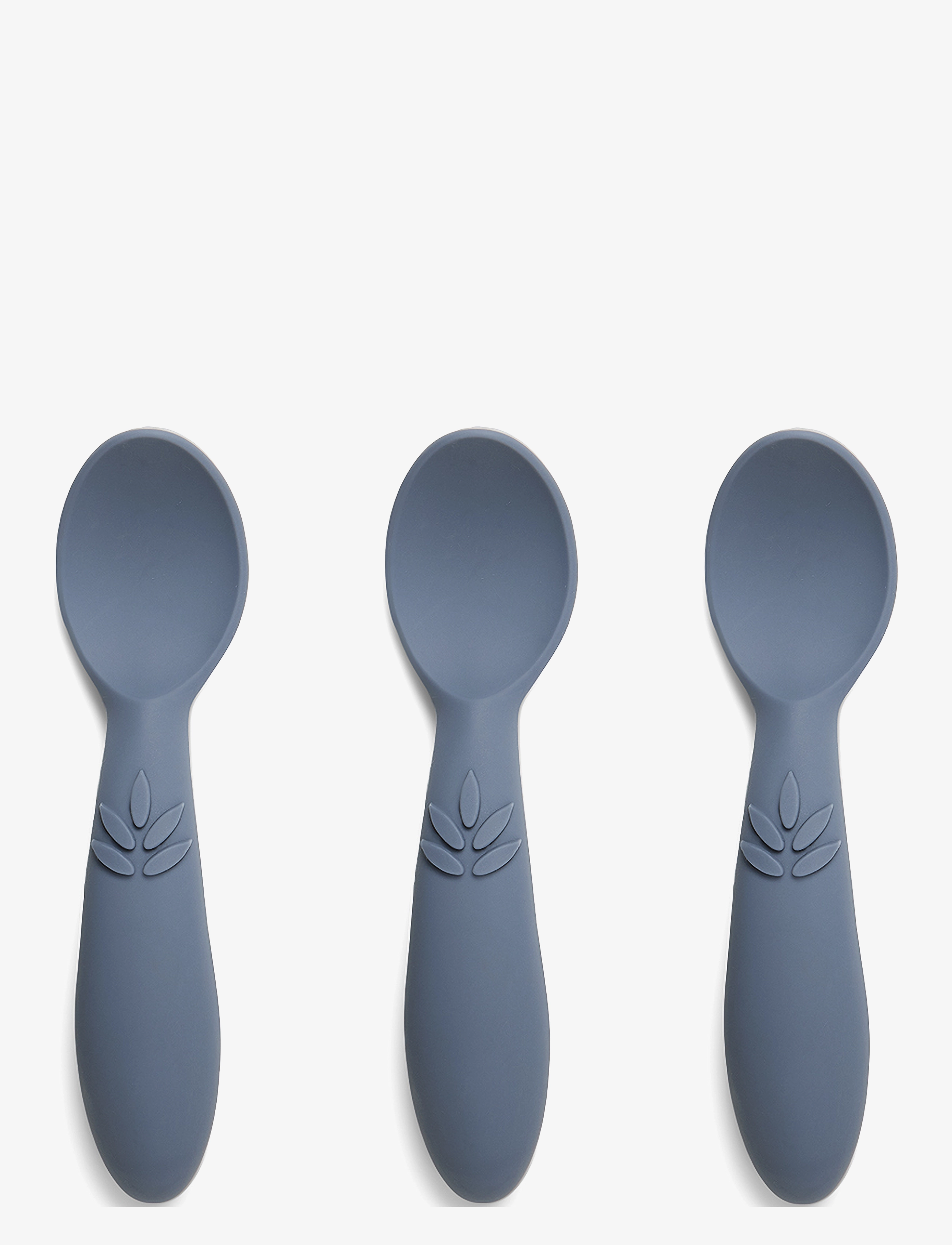 Nuuroo Ella Silicone Spoon 3-Pack, 10.5X2.8 cm, Blue, Måltid > Bestik, Børn