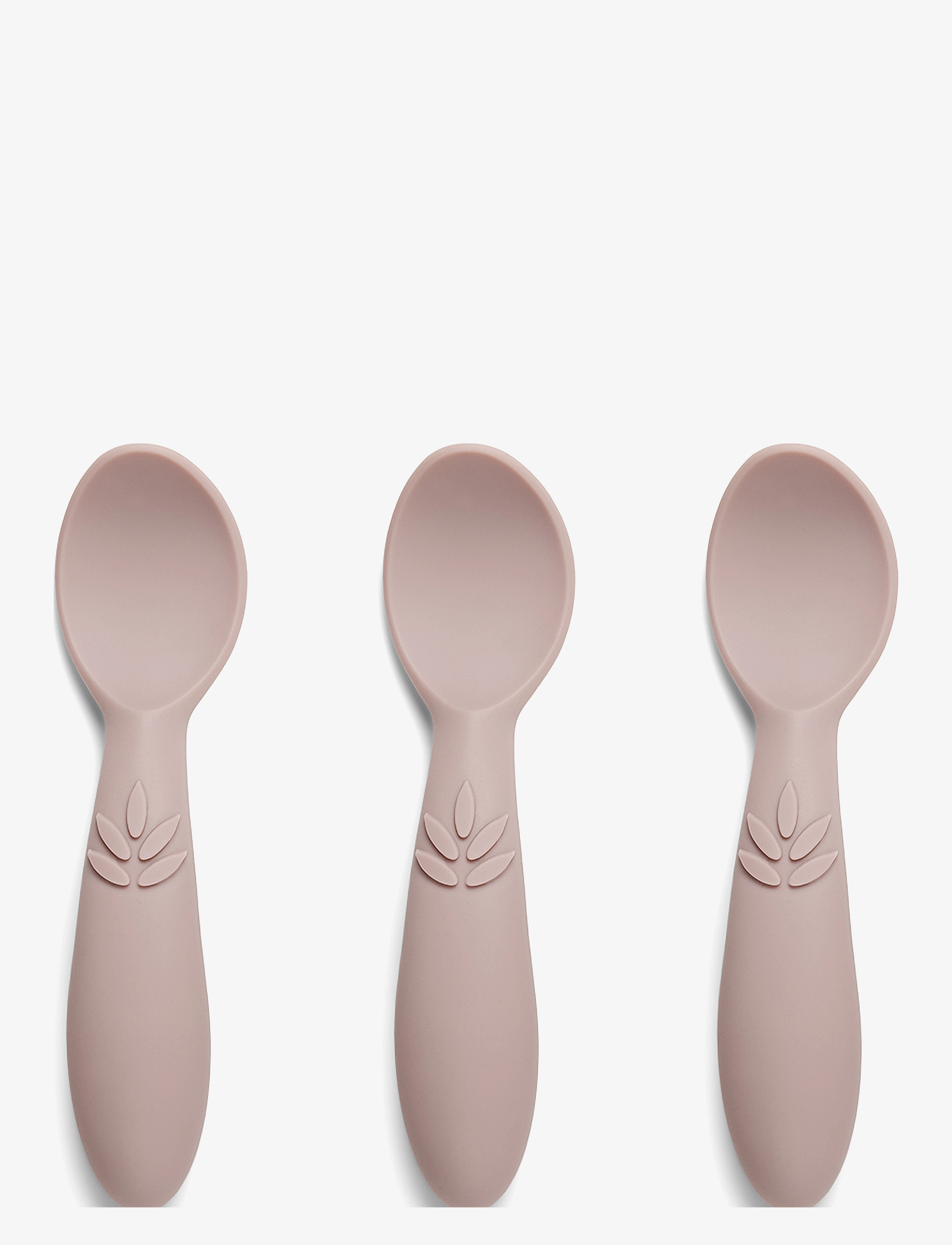 Nuuroo Ella Silicone Spoon 3-Pack, Cutlery, Pink, Str: 10.5X2.8CM