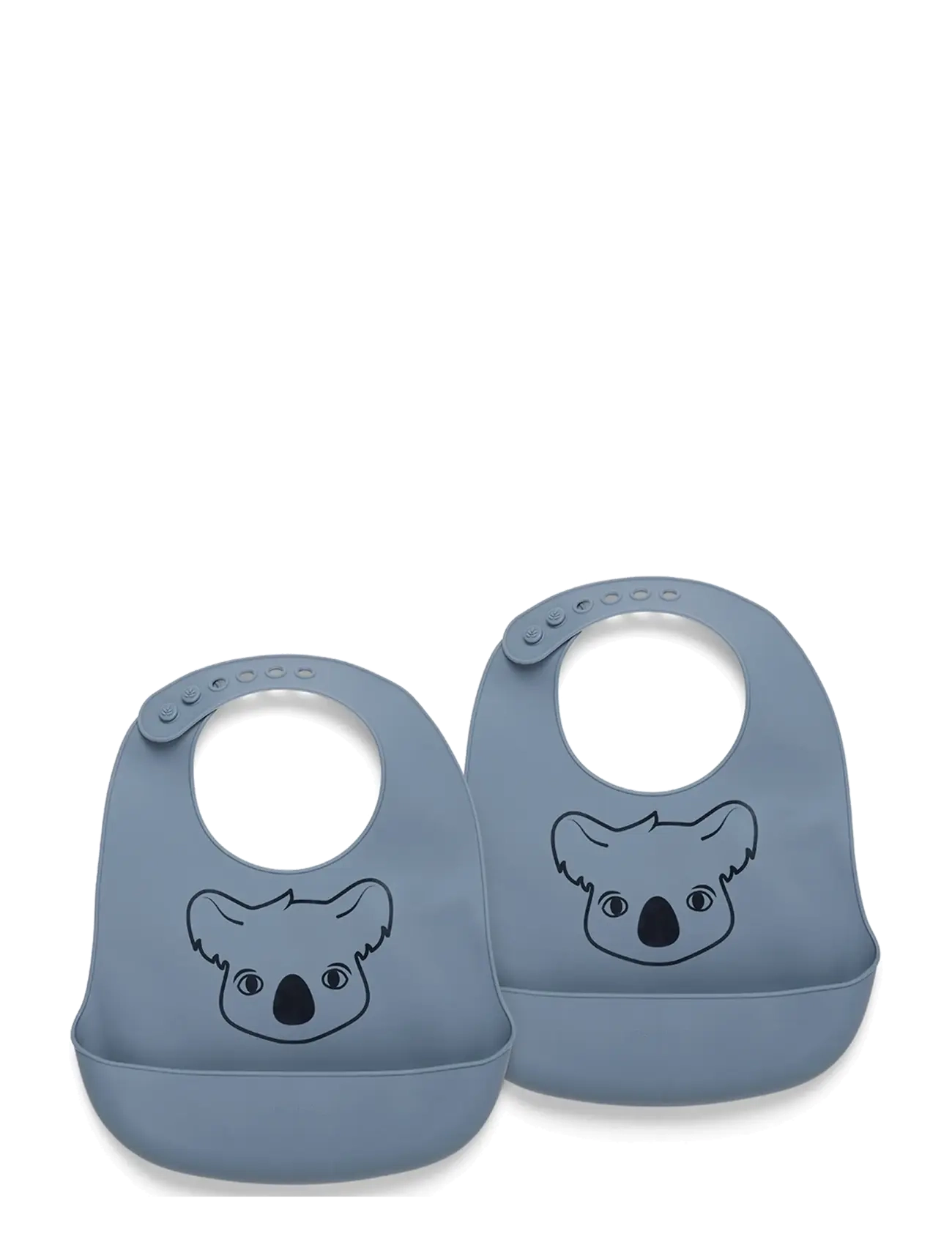 Nuuroo Alfie Silicone Short Bib 2-Pack With Print, One Size, Bibs, Blau - Sleeveless Kinder