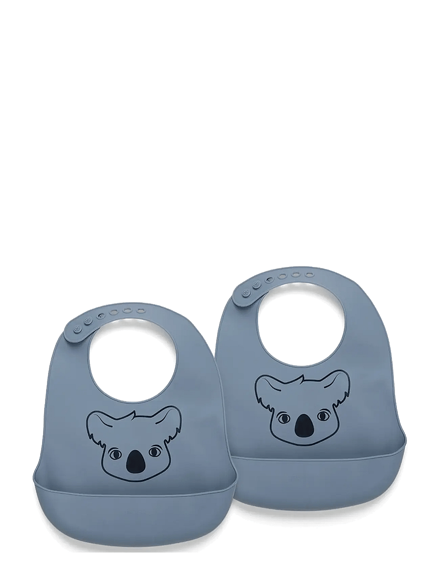 Nuuroo - Alfie silicone short bib 2-pack with print - Ärmellose lätzchen - bering sea - 0