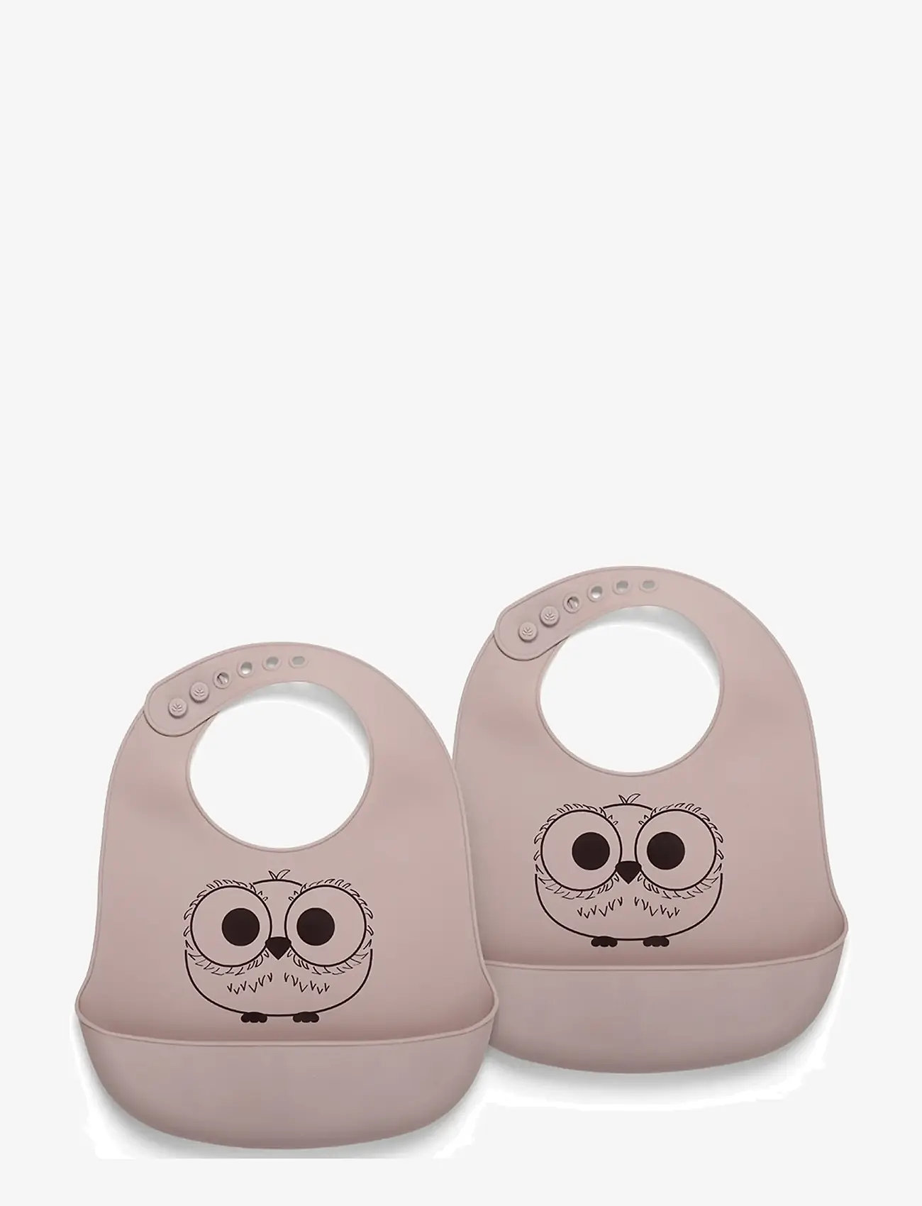 Nuuroo - Alfie silicone short bib 2-pack with print - Ärmellose lätzchen - woodrose - 0