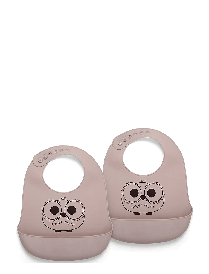 Nuuroo - Alfie silicone short bib 2-pack with print - Ärmellose lätzchen - woodrose - 0