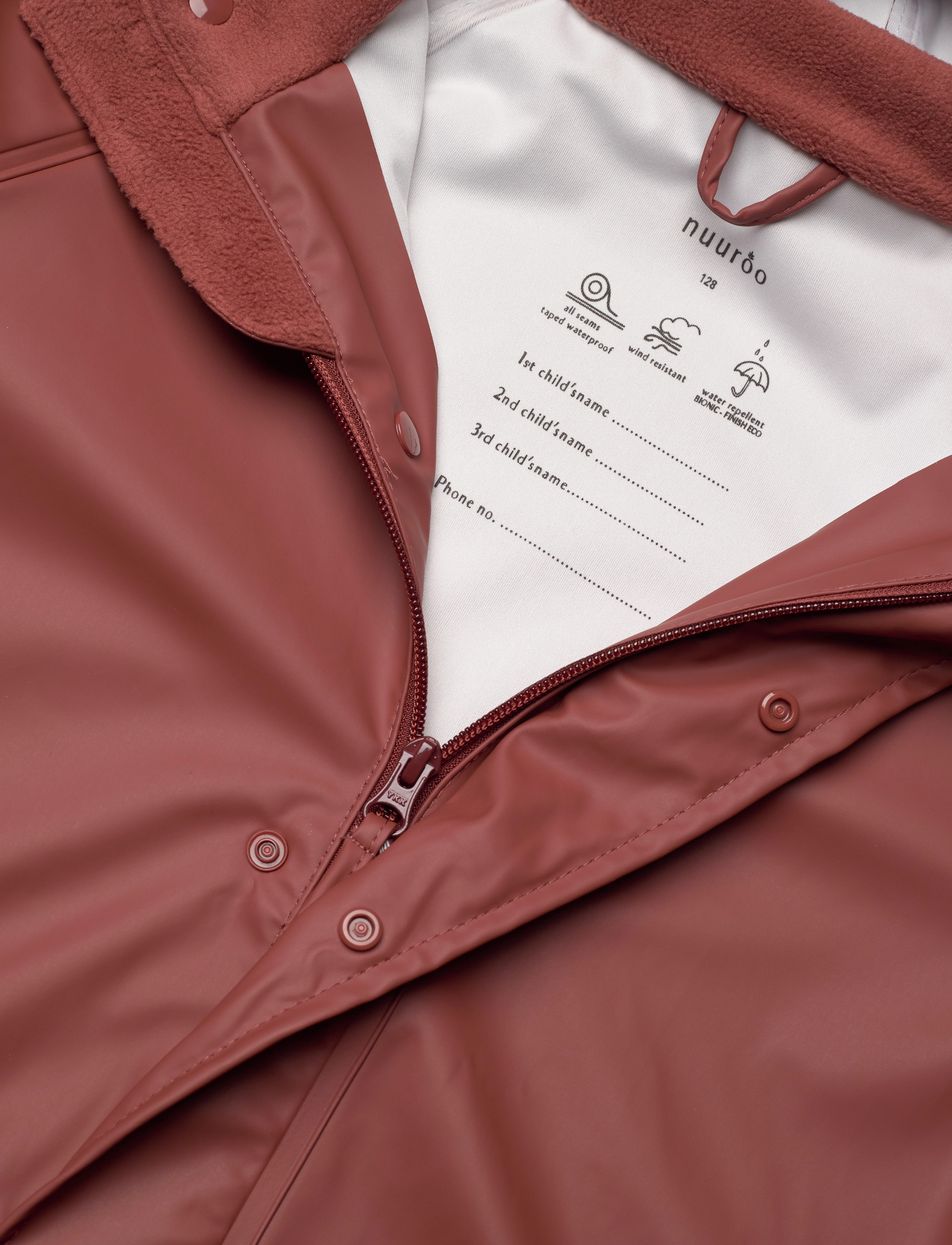 Nuuroo - Carla rain jacket - mahogany - 2
