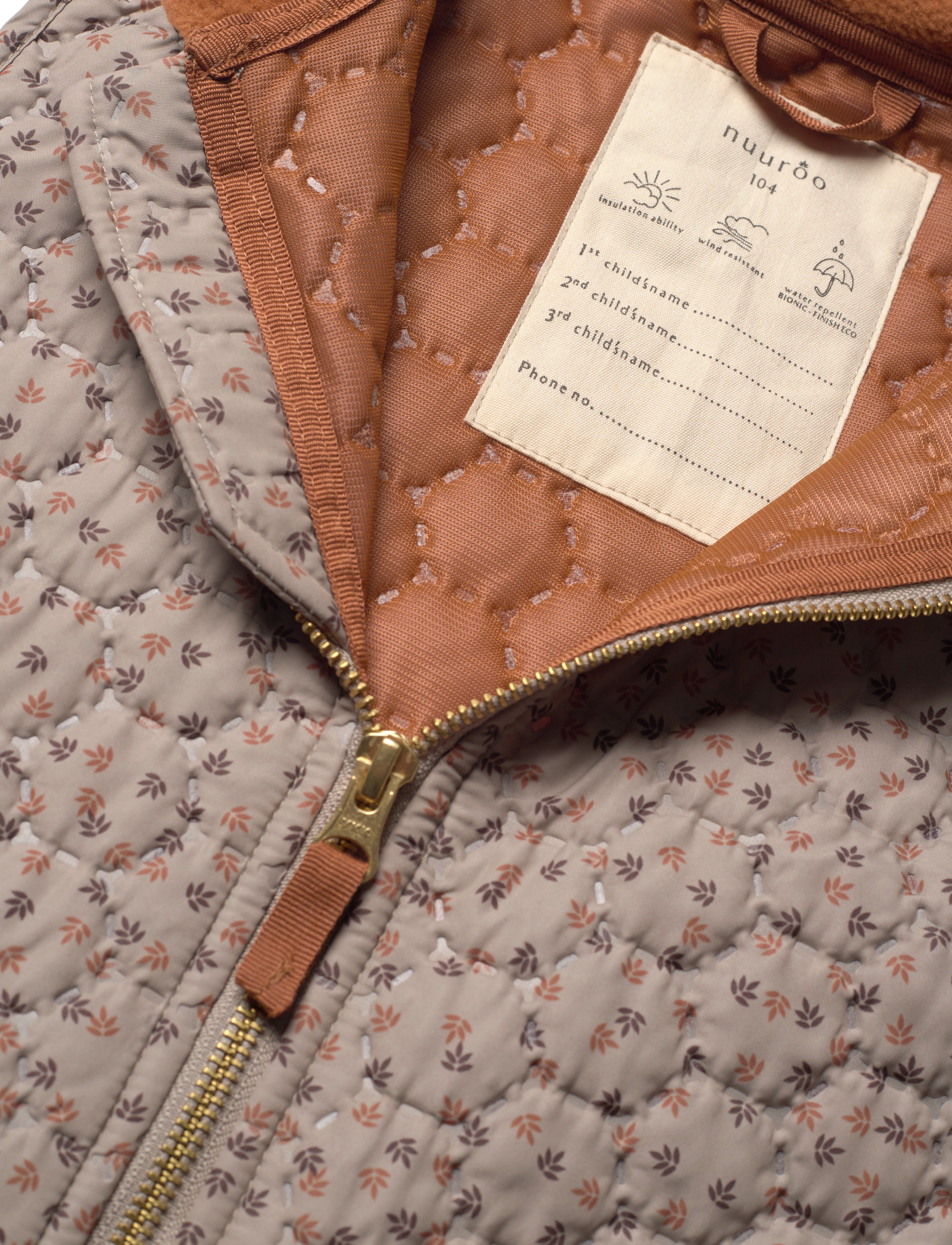 Nuuroo - Sacha thermo waistcoat - cobblestone leaf - 2