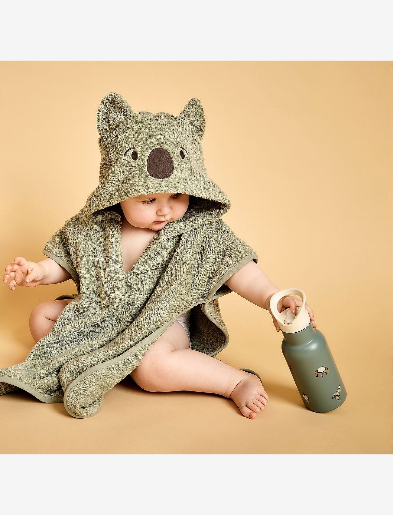 Nuuroo - Adelin poncho - light green - bear - 1