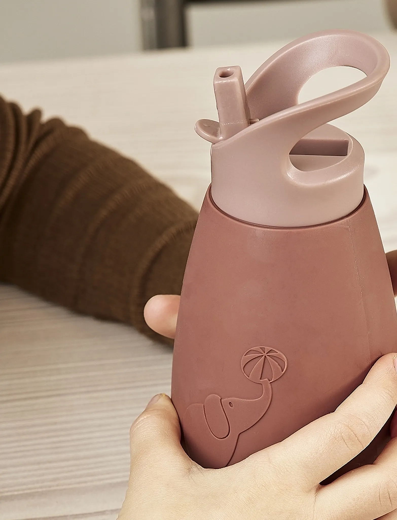 Nuuroo - Pax silicone drinking bottle - 350 ml - nokaga tassid - mahogany - 0