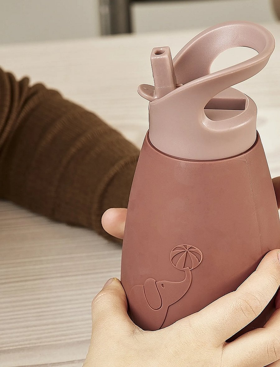 Nuuroo - Pax silicone drinking bottle - 350 ml - nokaga tassid - mahogany - 0