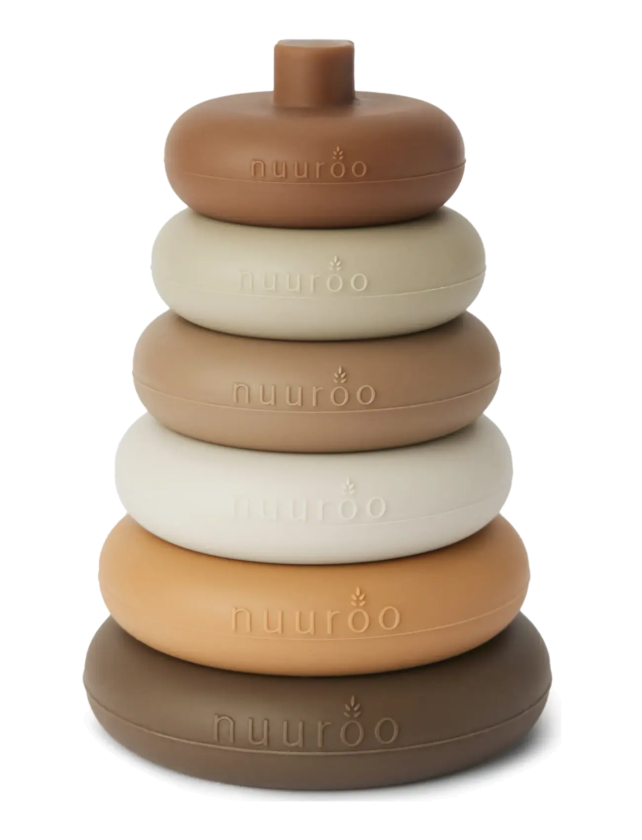 Nuuroo Sasha Silicone Activity Toy, Stackable Blocks, Multi/mønstret, Str: ONE SIZE