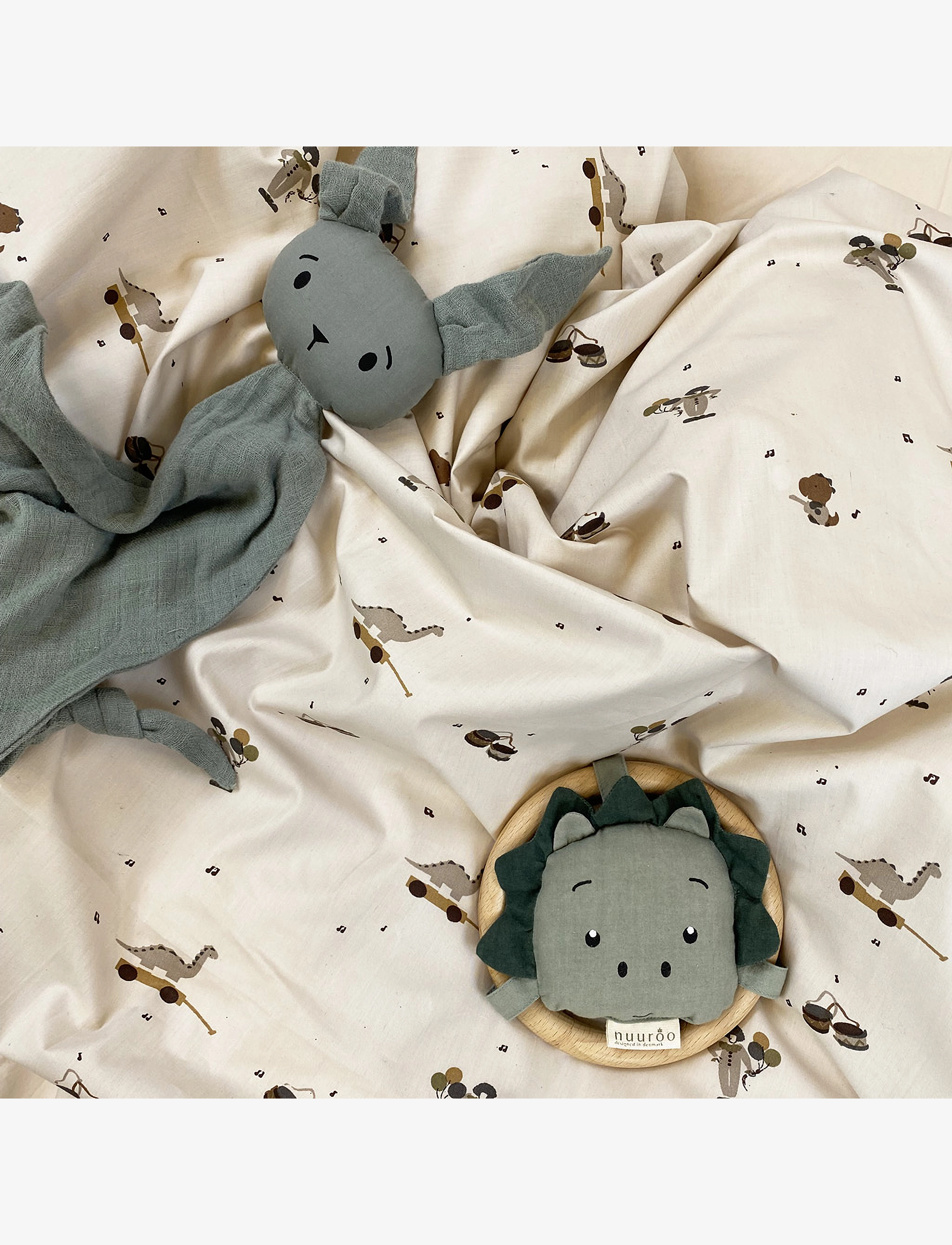 Nuuroo - Bera baby bed linen - music dino - 5