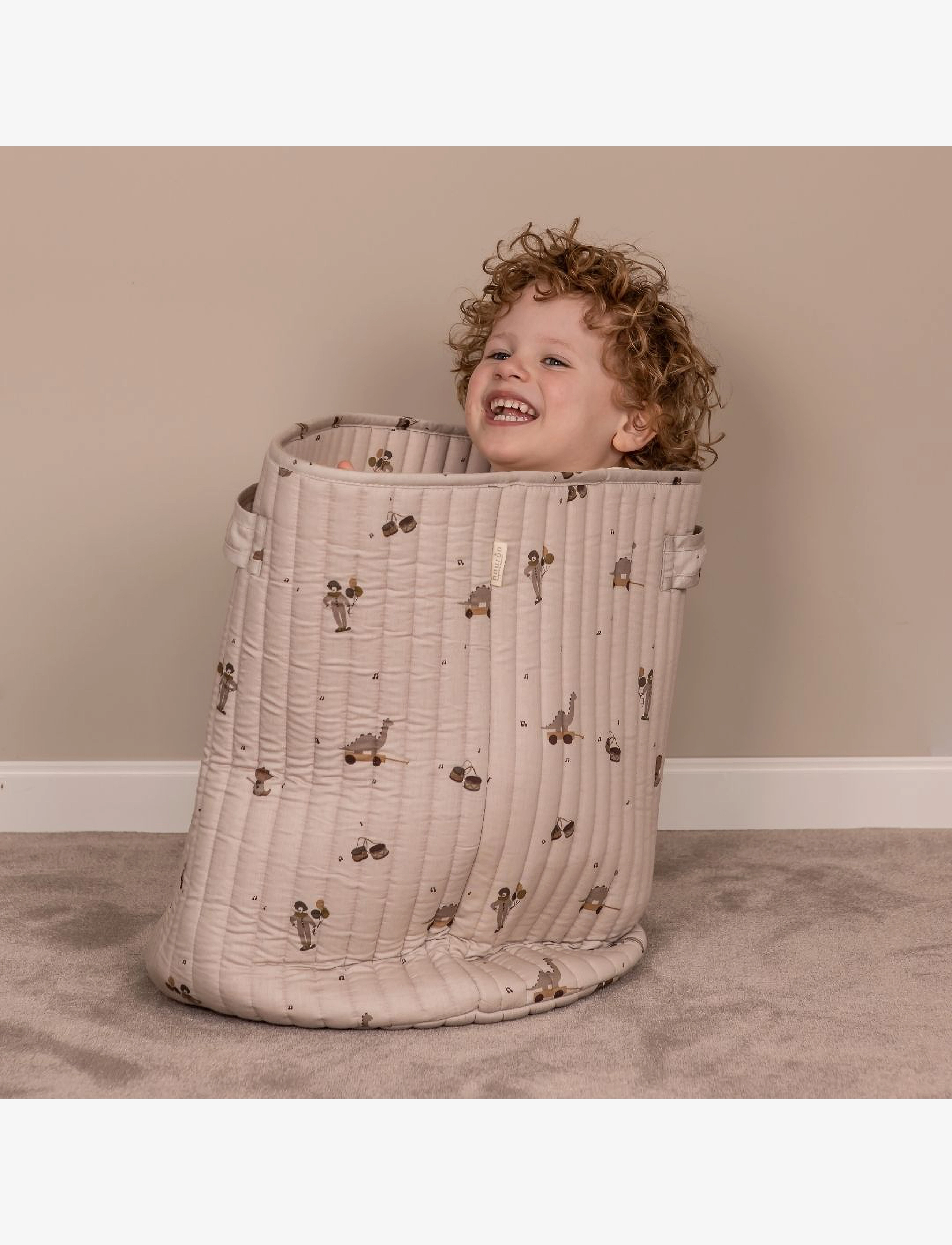 Nuuroo - Moe quilted storage bag - big - music dino - 2