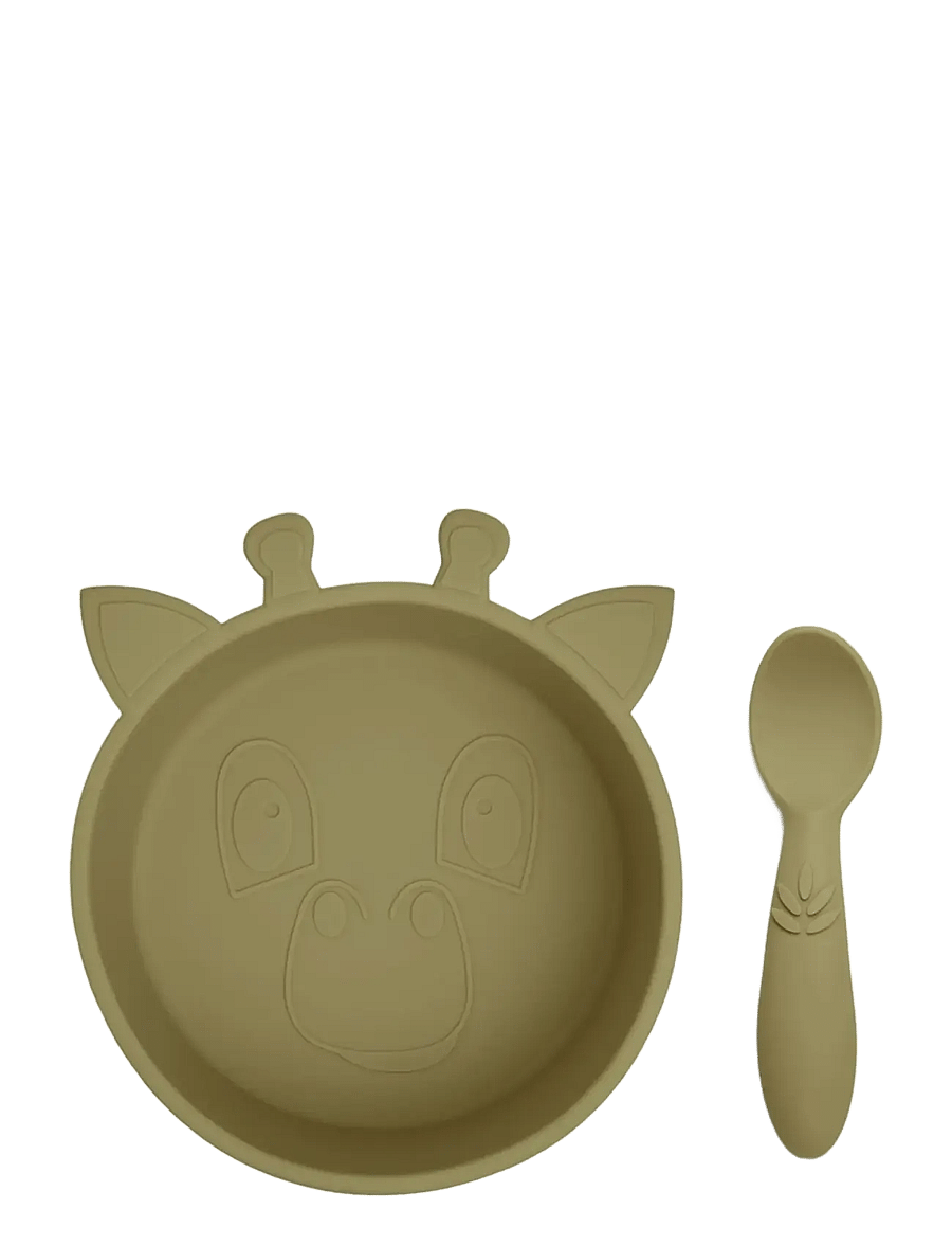 Nuuroo - Elia silicone dinner set 2-pack - serveringssæt - olive green - 0