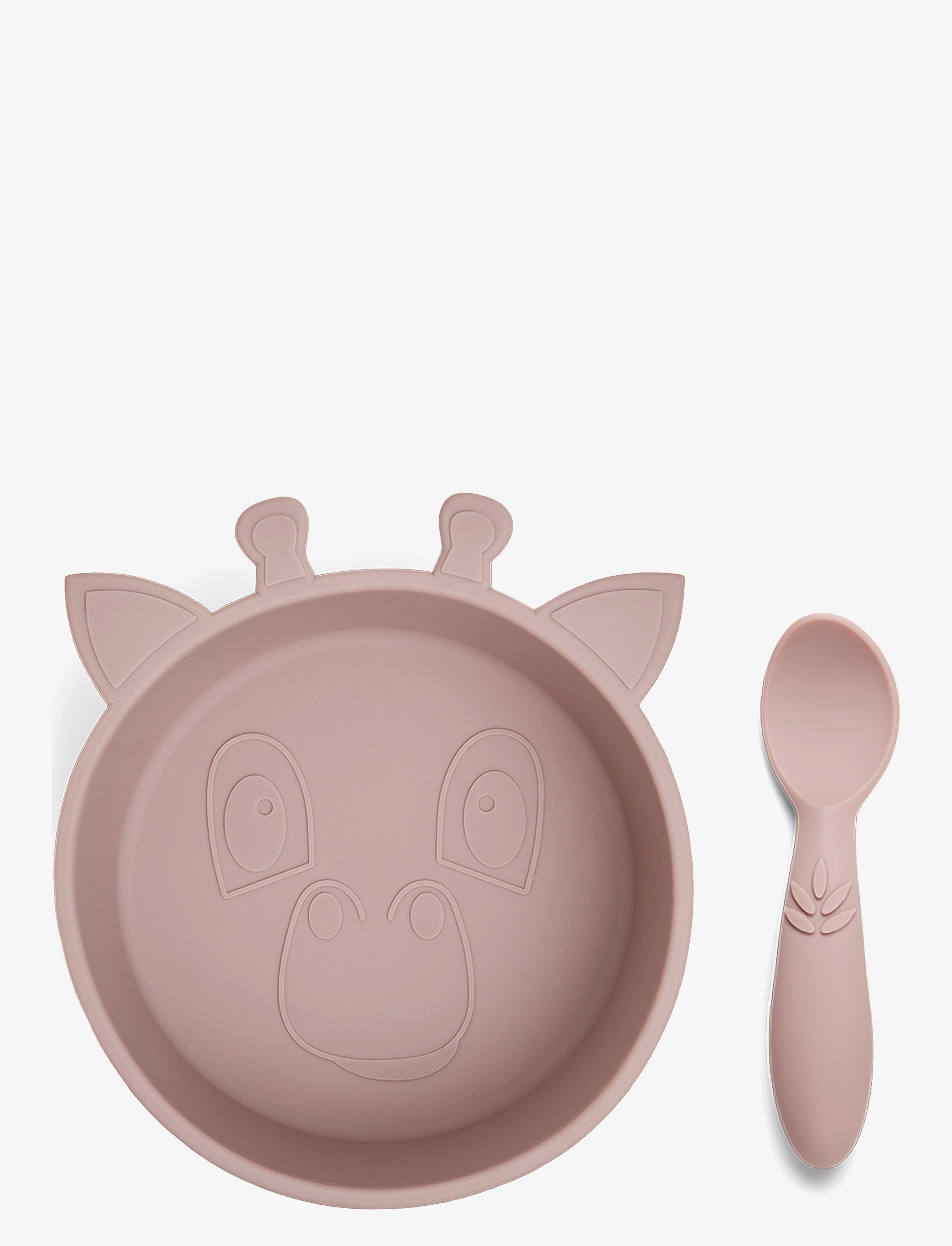 Nuuroo Elia silicone dinner set 2-pack - Lastetuba - WOODROSE / pink/rose