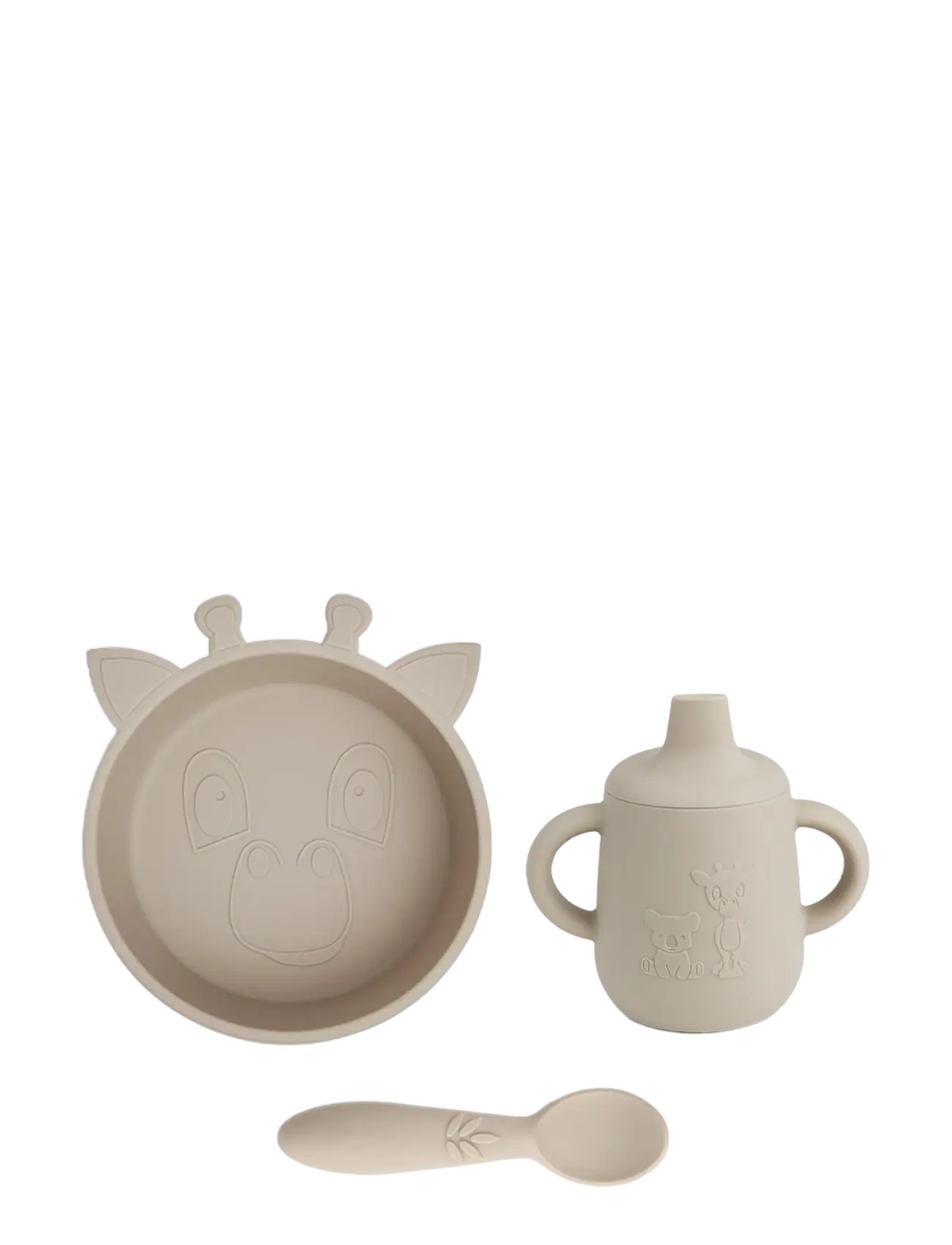 Nuuroo Elias Silicone Dinner Set 3-Pack, One Size, Baby Feeding, Beige - Sets, Kinder