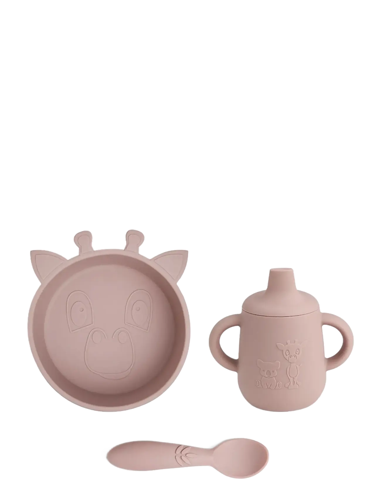 Nuuroo Elias Silicone Dinner Set 3-Pack, One Size, Baby Feeding, Rosa - Sets, Kinder