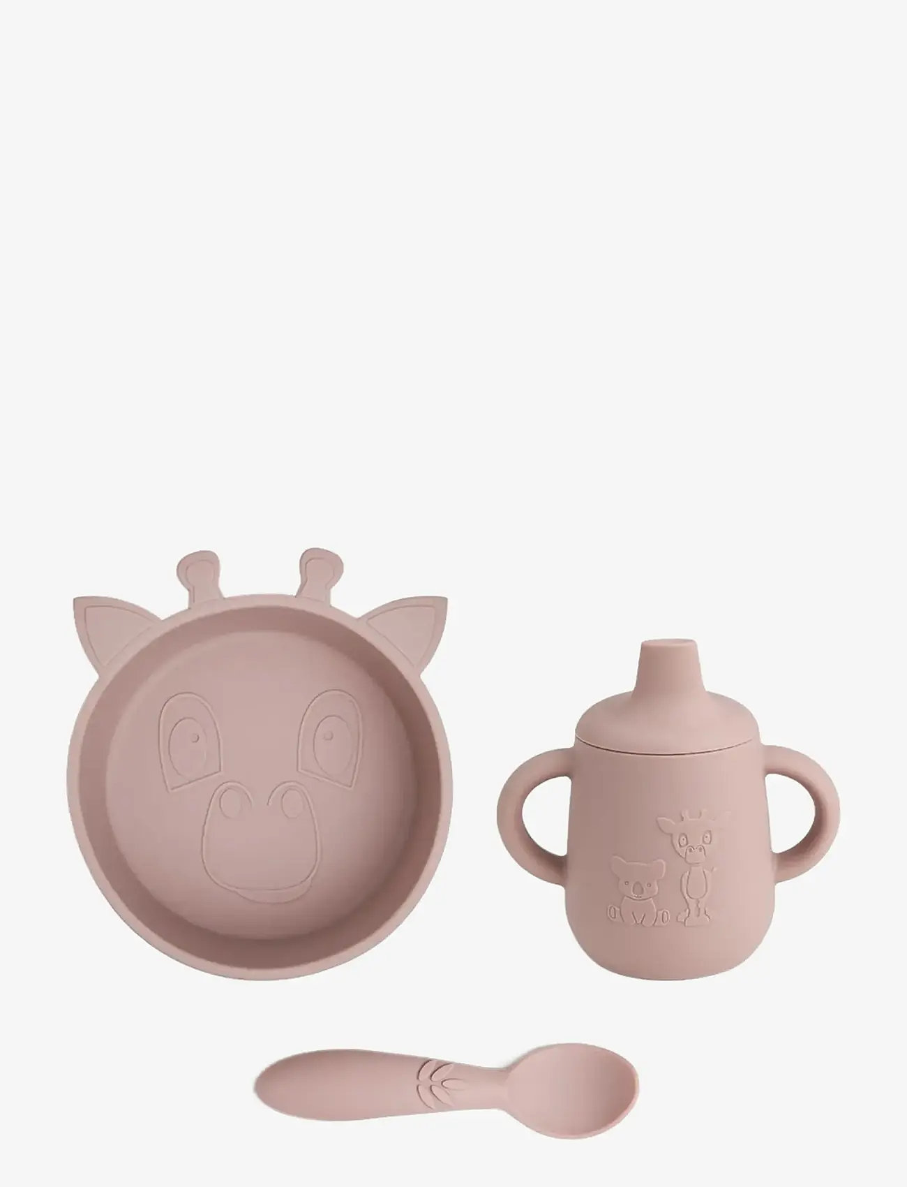 Nuuroo - Elias silicone dinner set 3-pack - essgeschirr - woodrose - 0