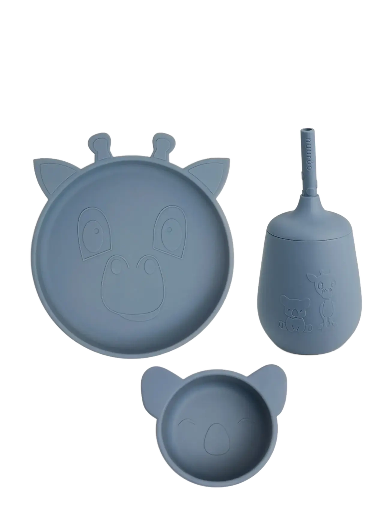 Nuuroo Dian Silicone Dinner Set 3-Pack, One Size, Baby Feeding, Blau - Sets, Kinder