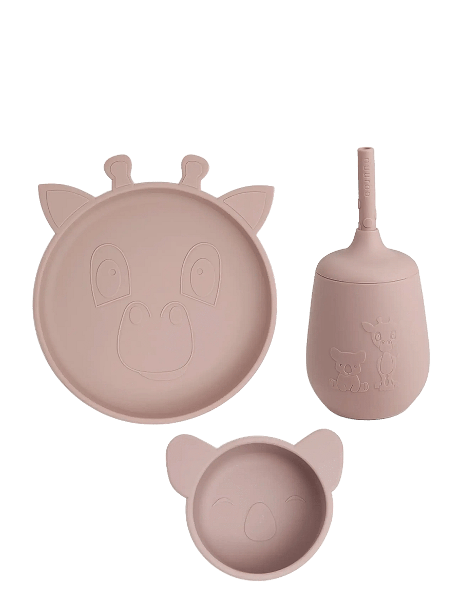 Nuuroo - Dian silicone dinner set 3-pack - serveringssæt - woodrose - 0
