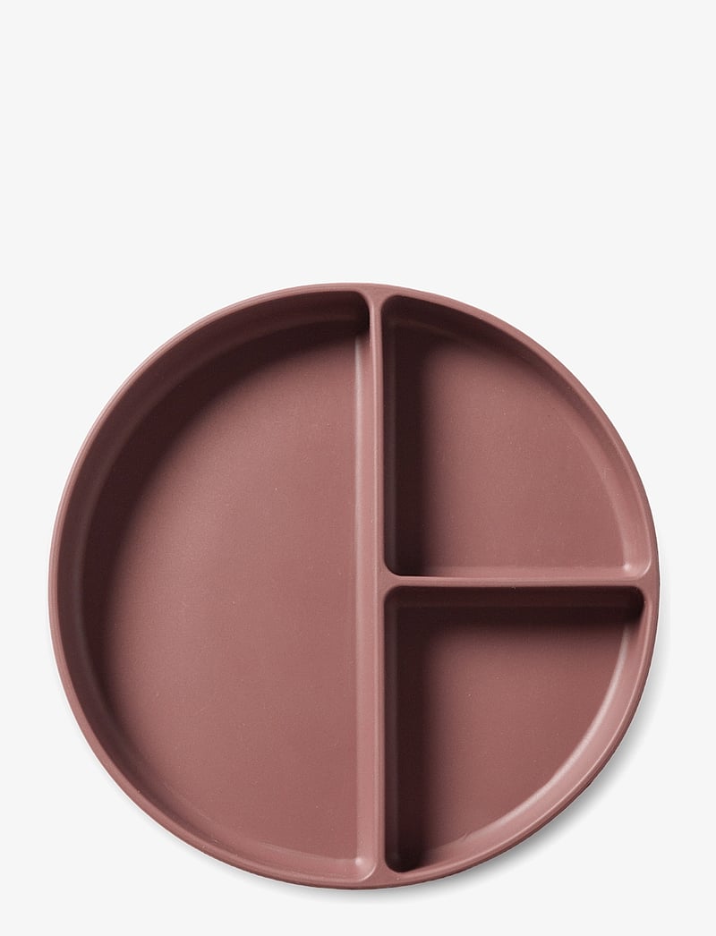 Nuuroo - Mingo divided silicone plate - teller - mahogany - 0