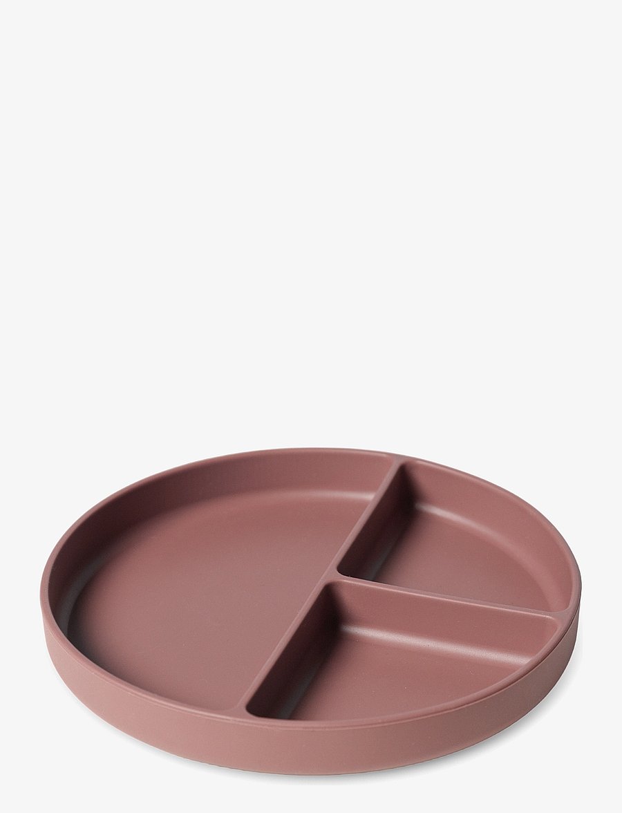 Nuuroo - Mingo divided silicone plate - teller - mahogany - 1
