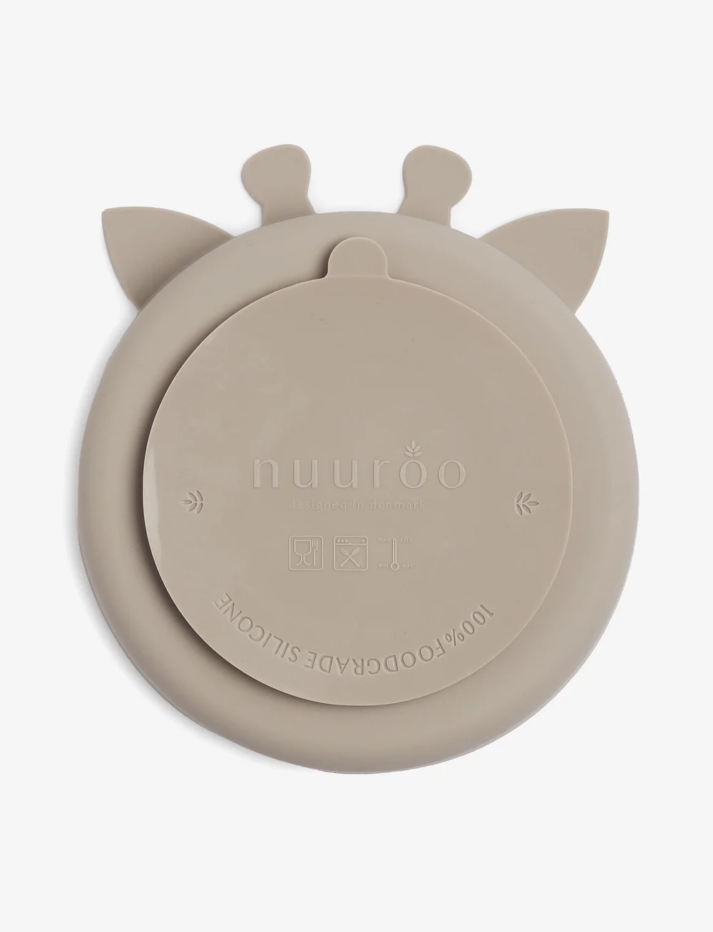 Nuuroo - Orla silicone divided plate Giraffe - taldrikud - cobblestone - 1