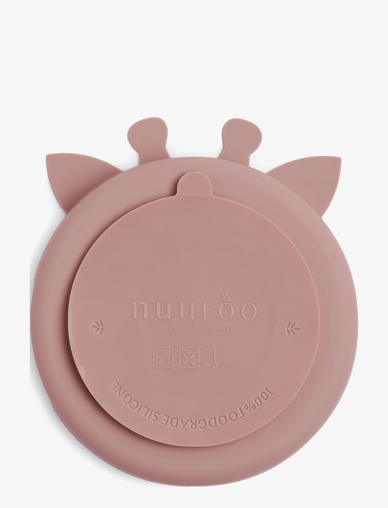 Nuuroo - Orla silicone divided plate Giraffe - talerze - woodrose - 2