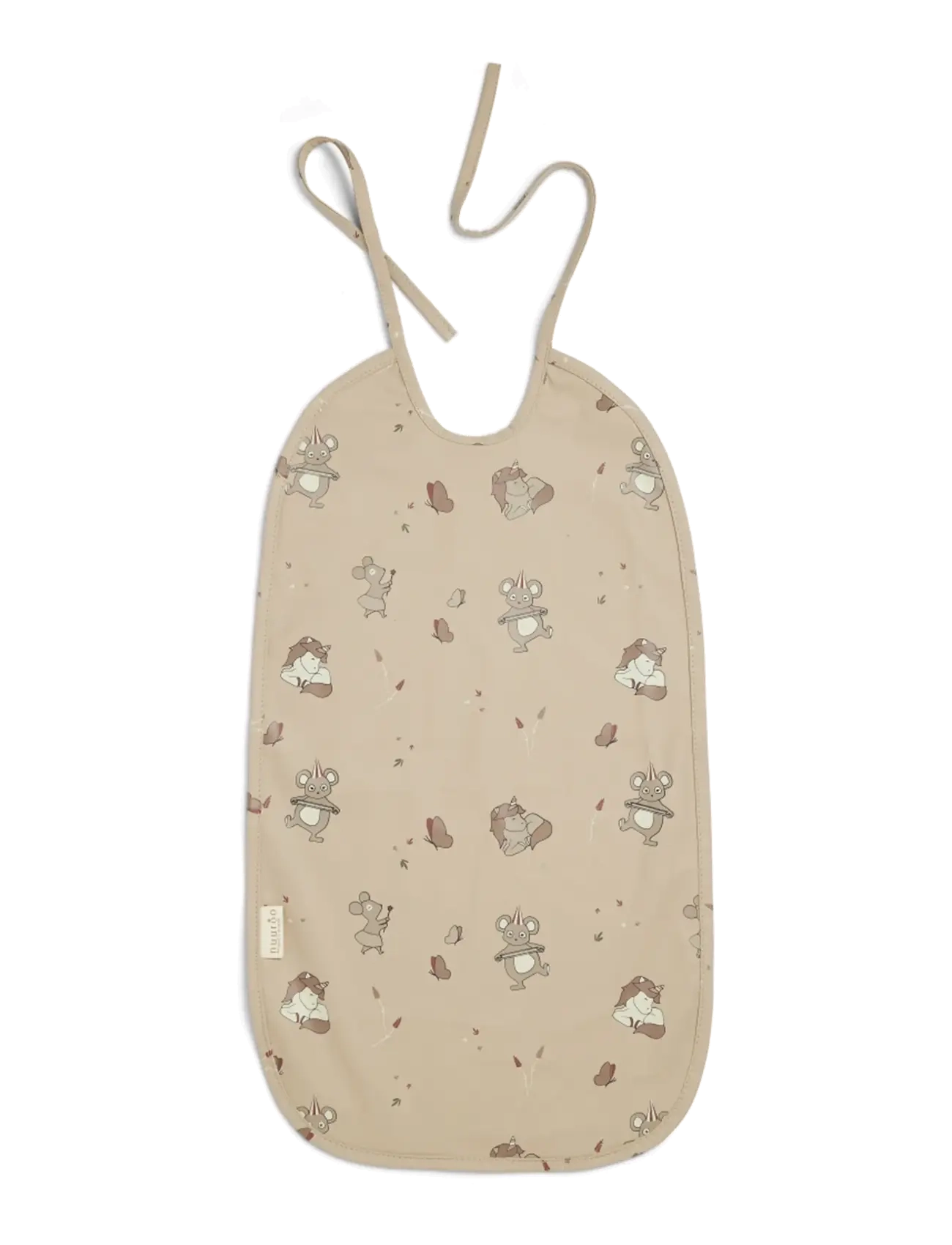 Nuuroo Alberte Long Bib Coated, One Size, Bibs, Beige - Sleeveless Kinder