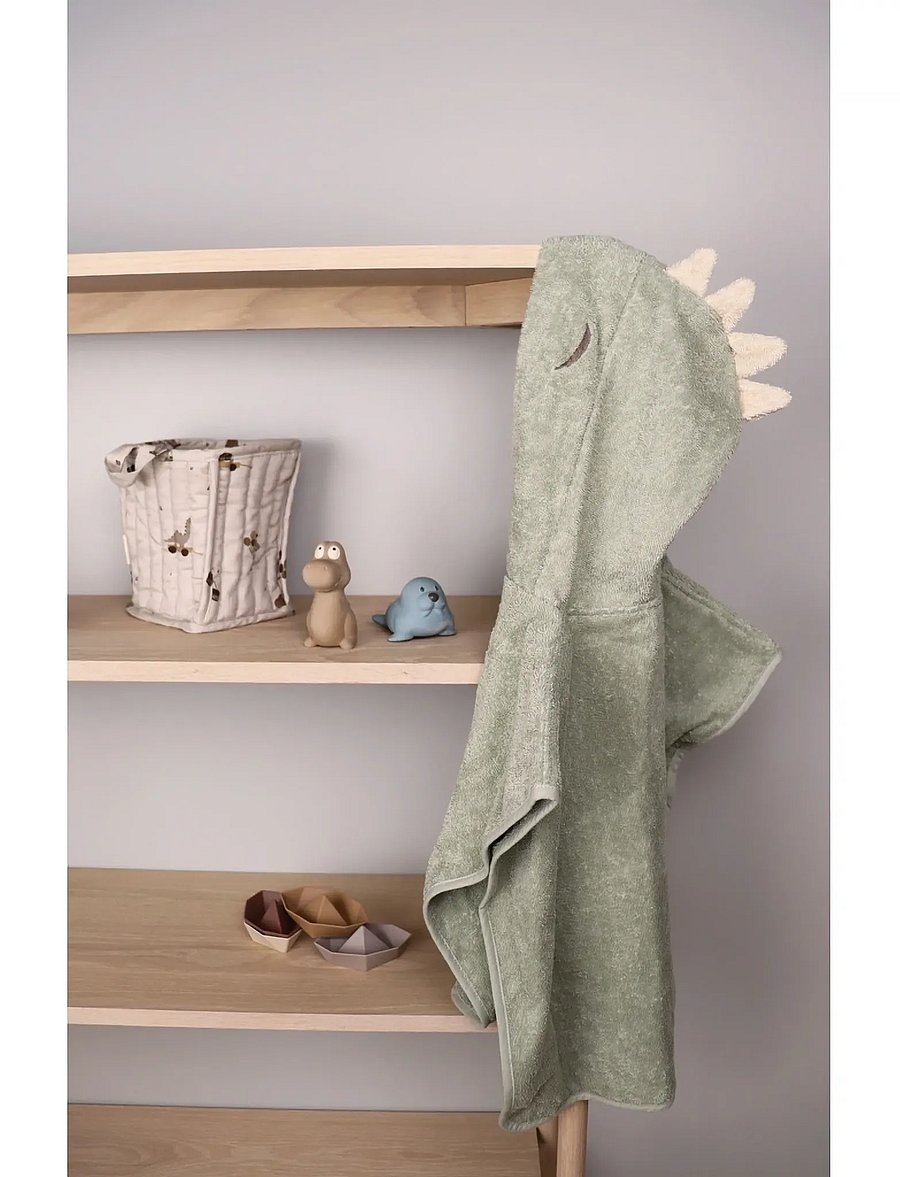Nuuroo - Adelin poncho - bademäntel - light green dino - 0