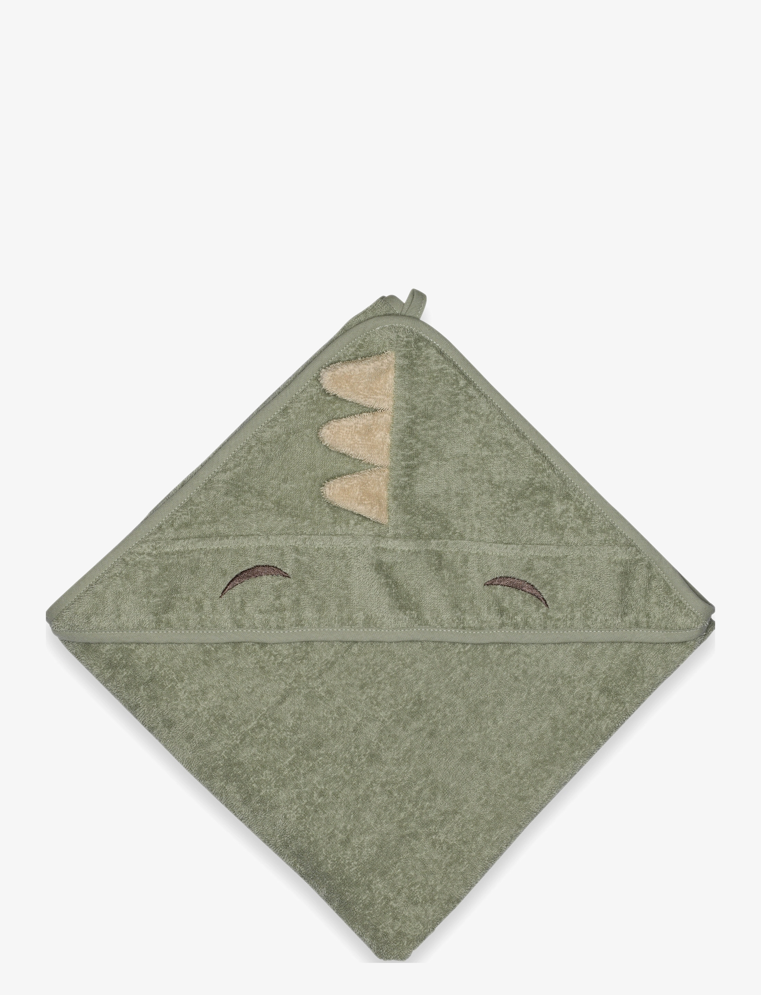 Nuuroo Aki hooded junior towel - 4 for 3 - LIGHT GREEN DINO / green