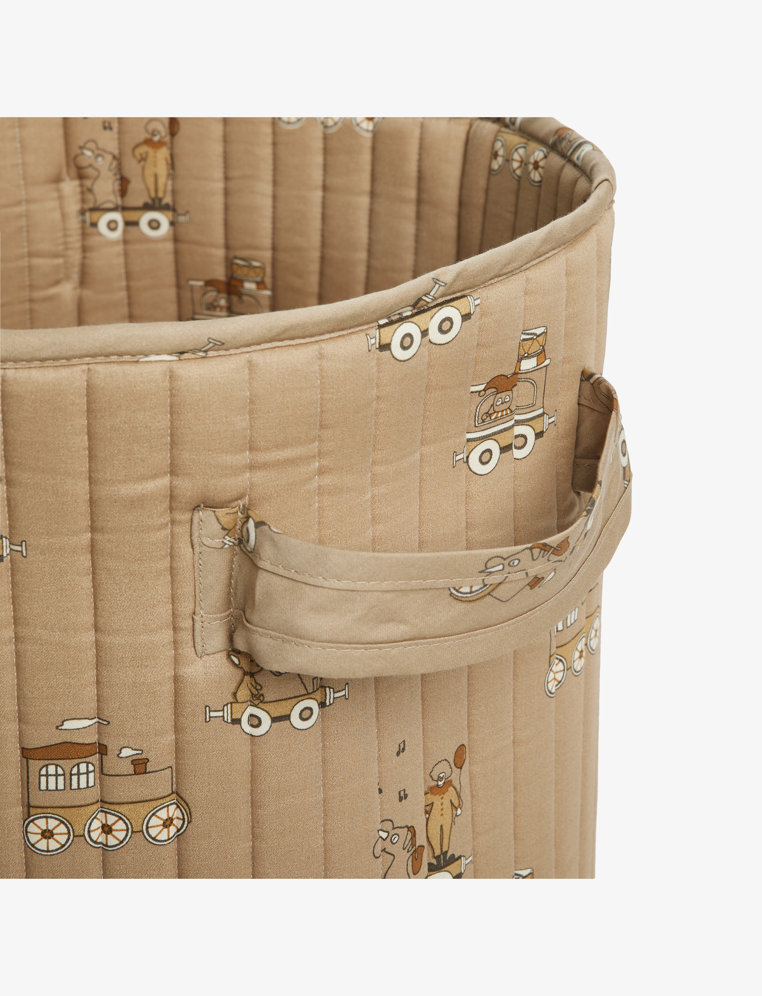 Nuuroo - Hunter quilted storage bag - medium - carnival train - 1
