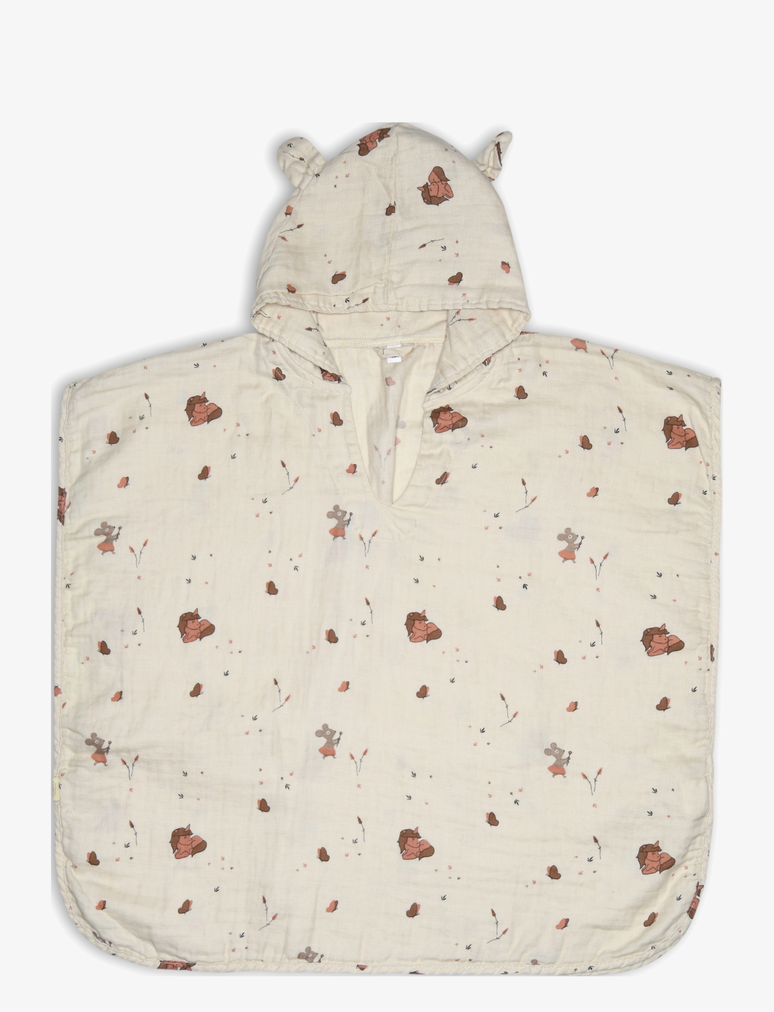 Nuuroo Flor muslin poncho - Bade-Poncho - CREAM UNICORN / multi