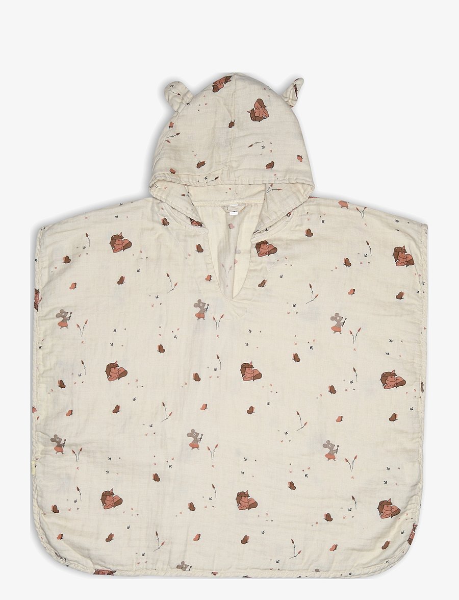 Nuuroo - Flor muslin poncho - bademäntel - cream unicorn - 0