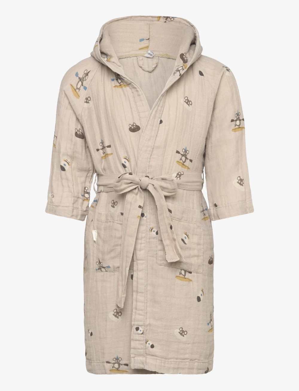 Nuuroo - Erin muslin bathrobe - morgonrockar - beige surfer - 0