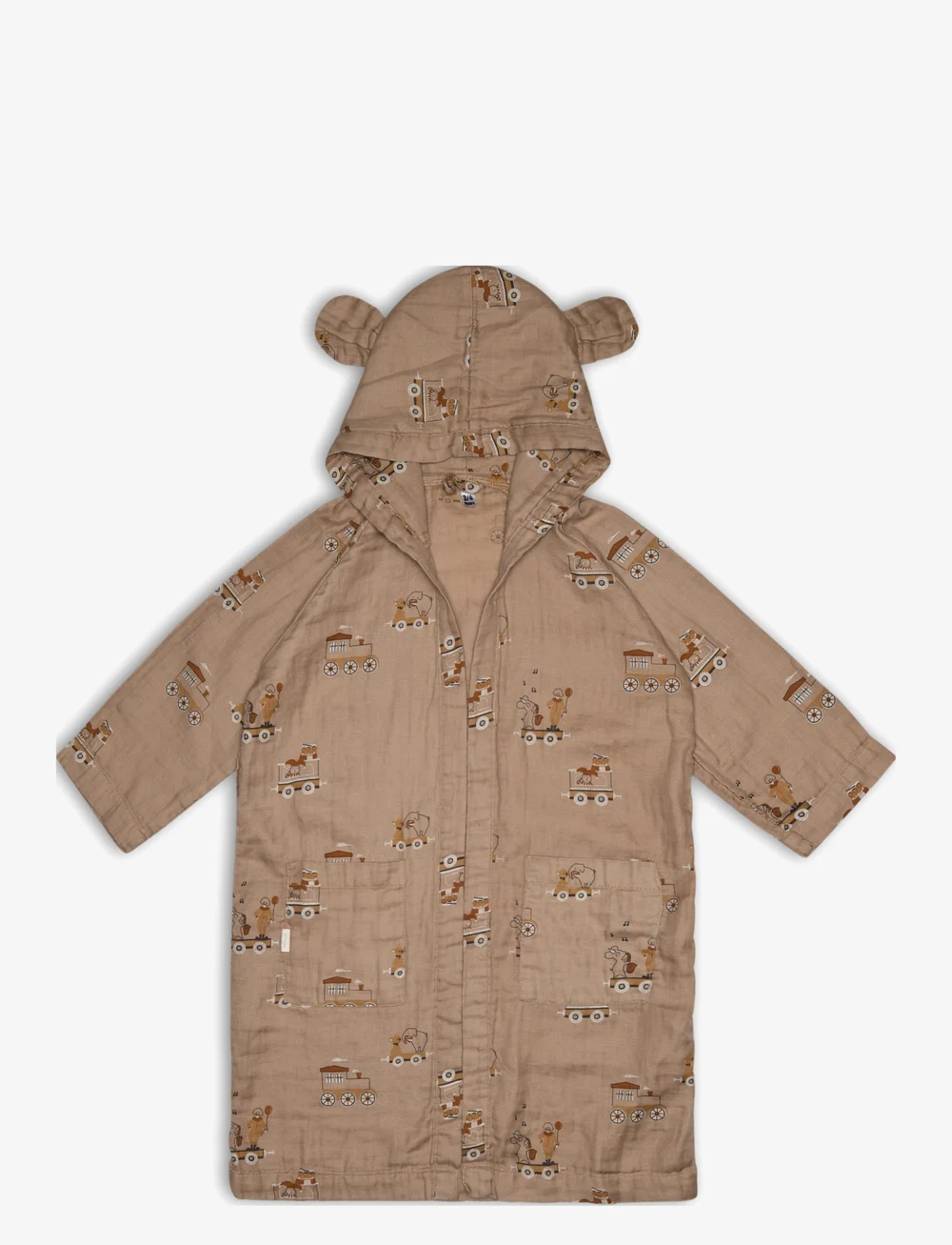 Nuuroo - Erin muslin bathrobe - morgonrockar - carnival train - 0
