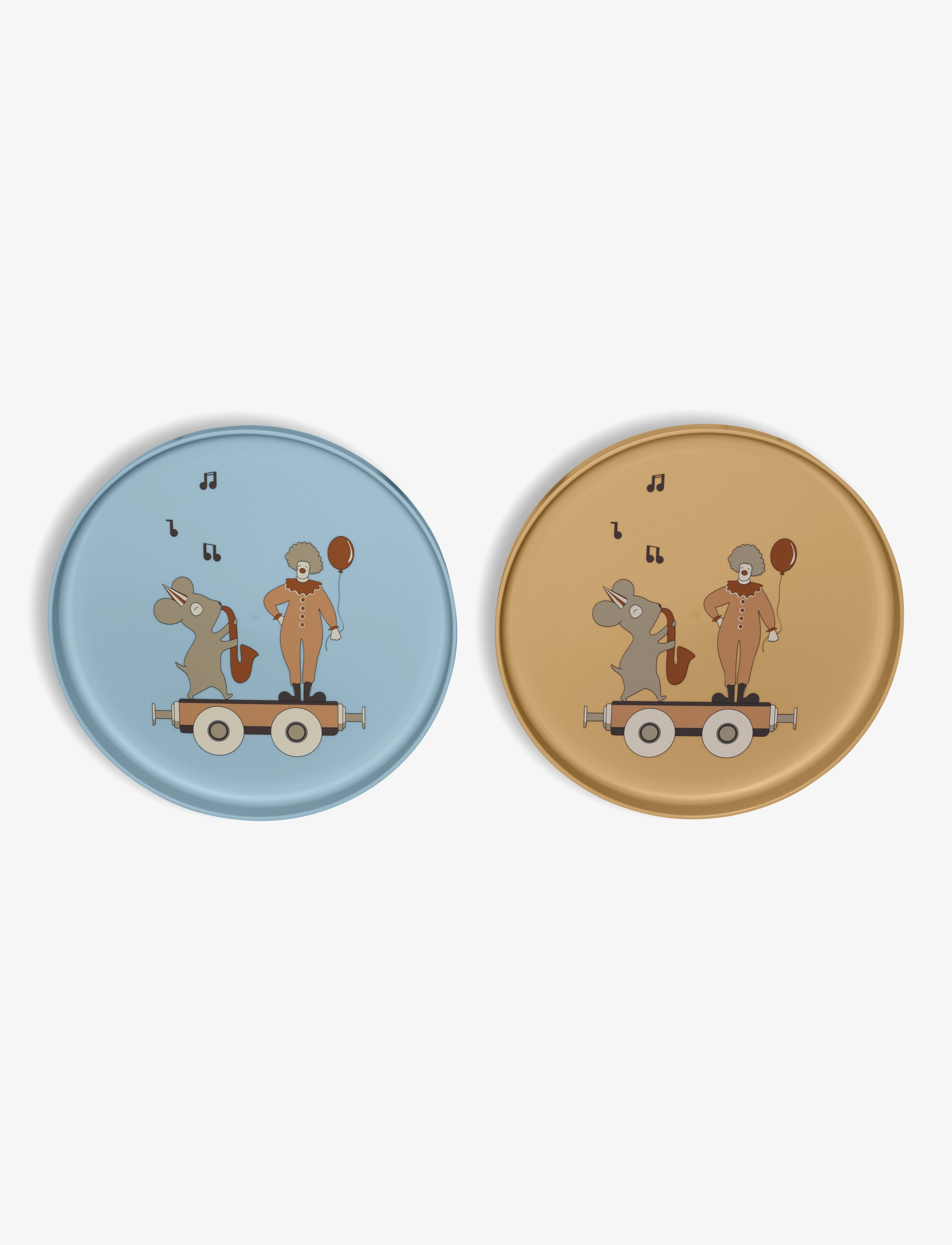 Nuuroo Pil Pla Plate 2-Pack, 19.5X2.5 cm, Plates & Bowls, Mehrfarbig/gemustert - Plates, Kinder