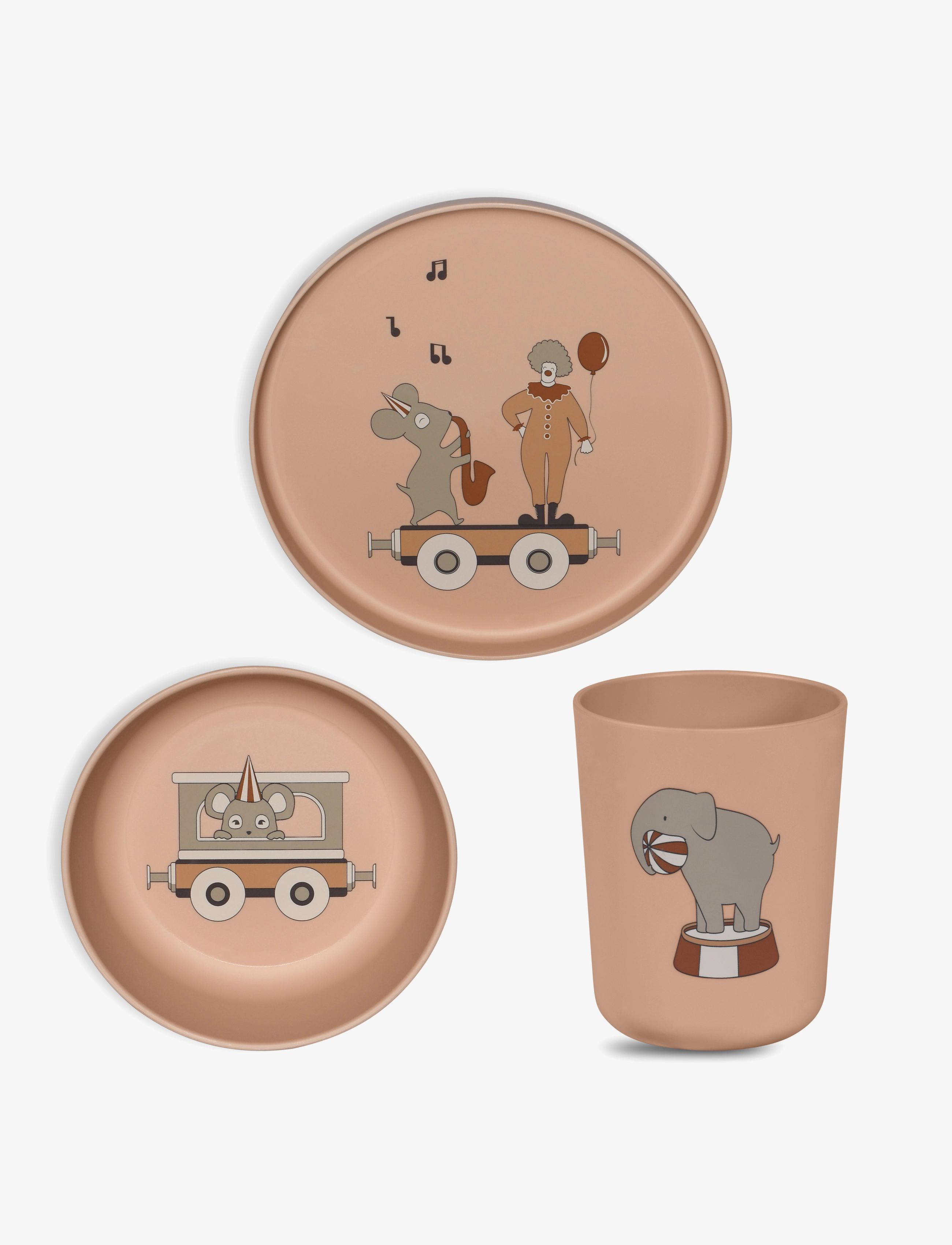 Nuuroo Milas Pla Dinner Set 3-Pack, One Size, Pink, Måltid > Middagssæt, Børn