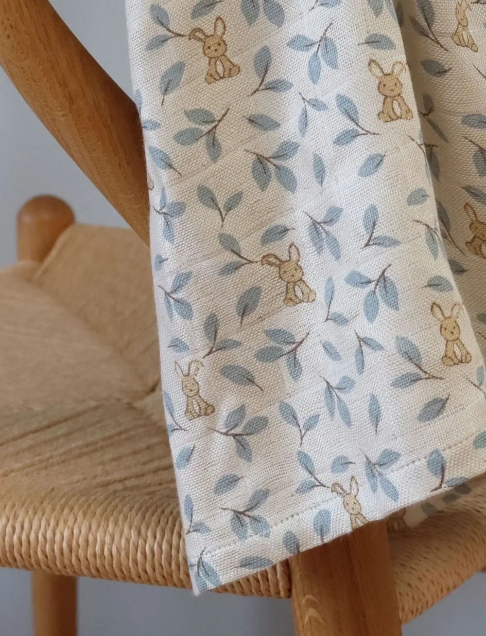 Nuuroo - Josefine bamboo muslin cloth 2-pack - muslindukar - bunny leaf - 1