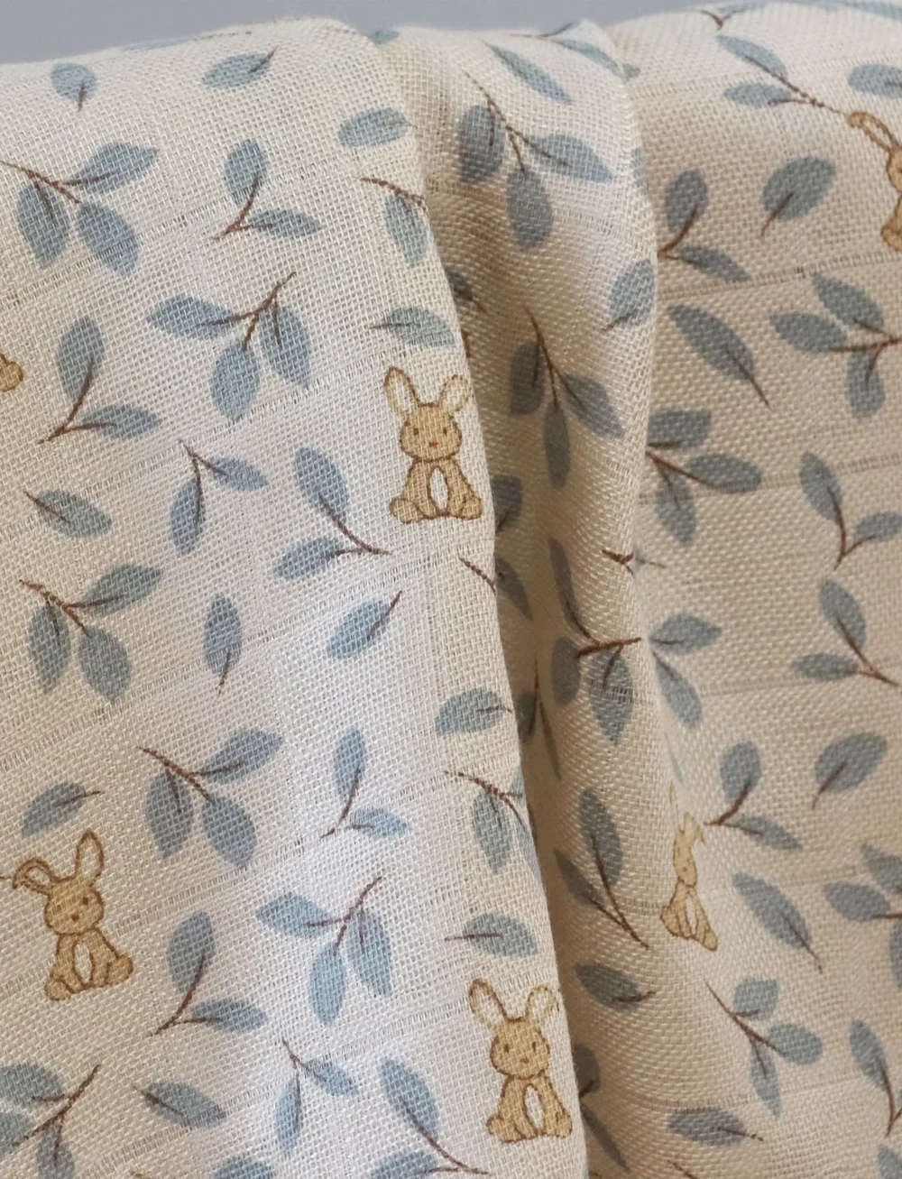 Nuuroo - Josefine bamboo muslin cloth 2-pack - muslindukar - bunny leaf - 2