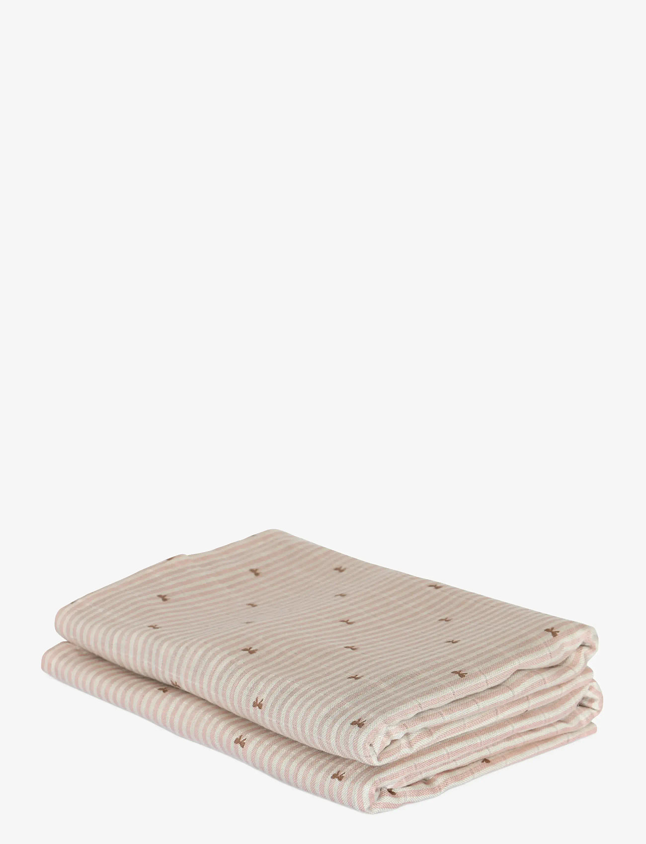 Nuuroo - Josefine bamboo muslin cloth 2-pack - musselinklude - stripe bow - 0
