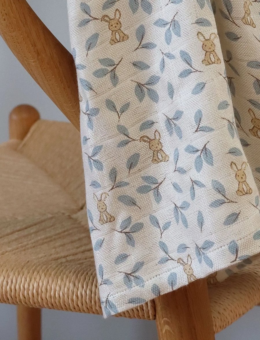 Nuuroo - Valentin bamboo muslin swaddle - musliinist tekid - bunny leaf - 2