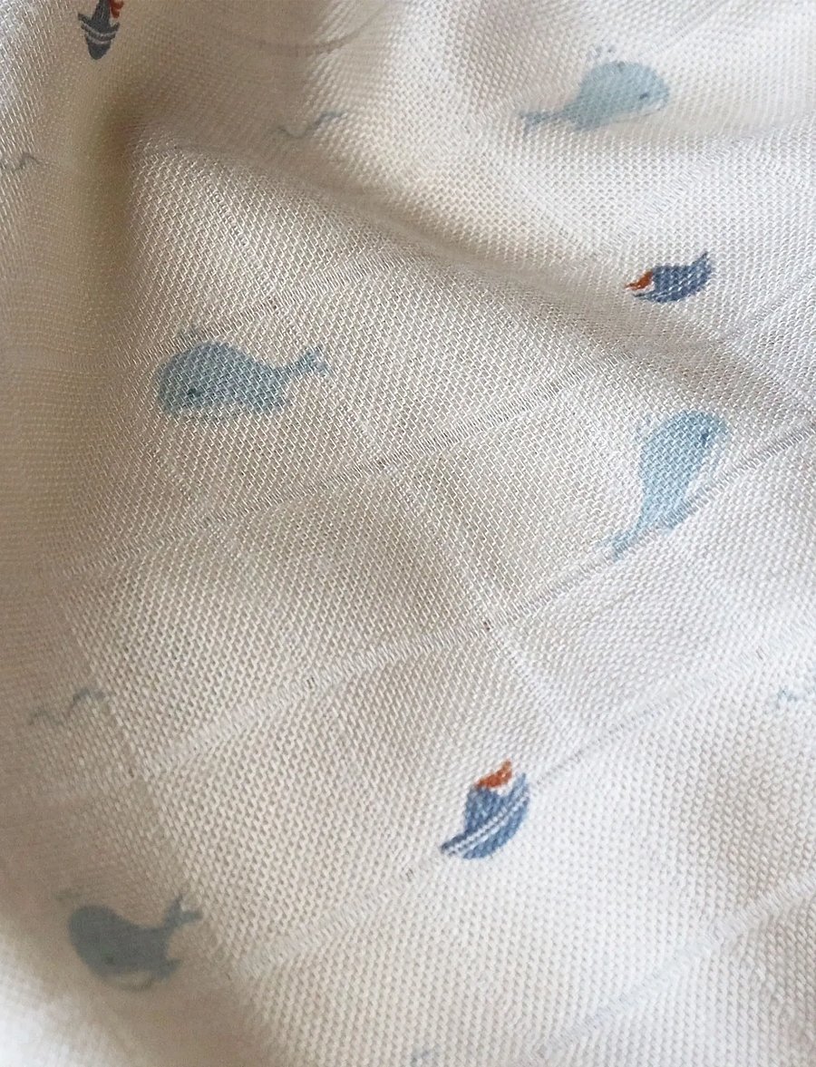 Nuuroo - Valentin bamboo muslin swaddle - mulldecken - ocean - 1