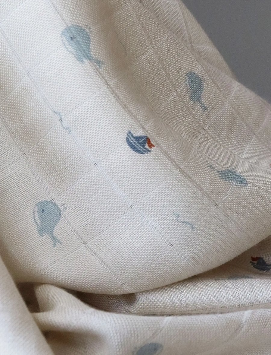 Nuuroo - Valentin bamboo muslin swaddle - mulldecken - ocean - 2