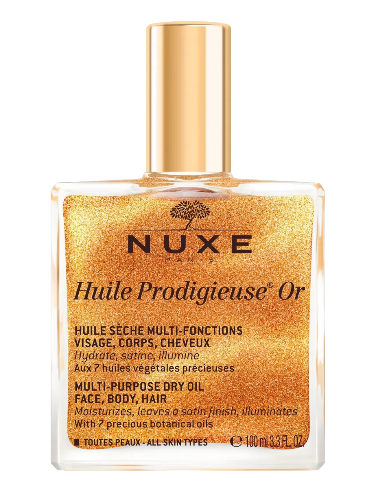 NUXE Shimmering Dry Oil, Huile Prodigieuse , Hair Vinegar & Dressing Bottles, Nude, Str: 100ML